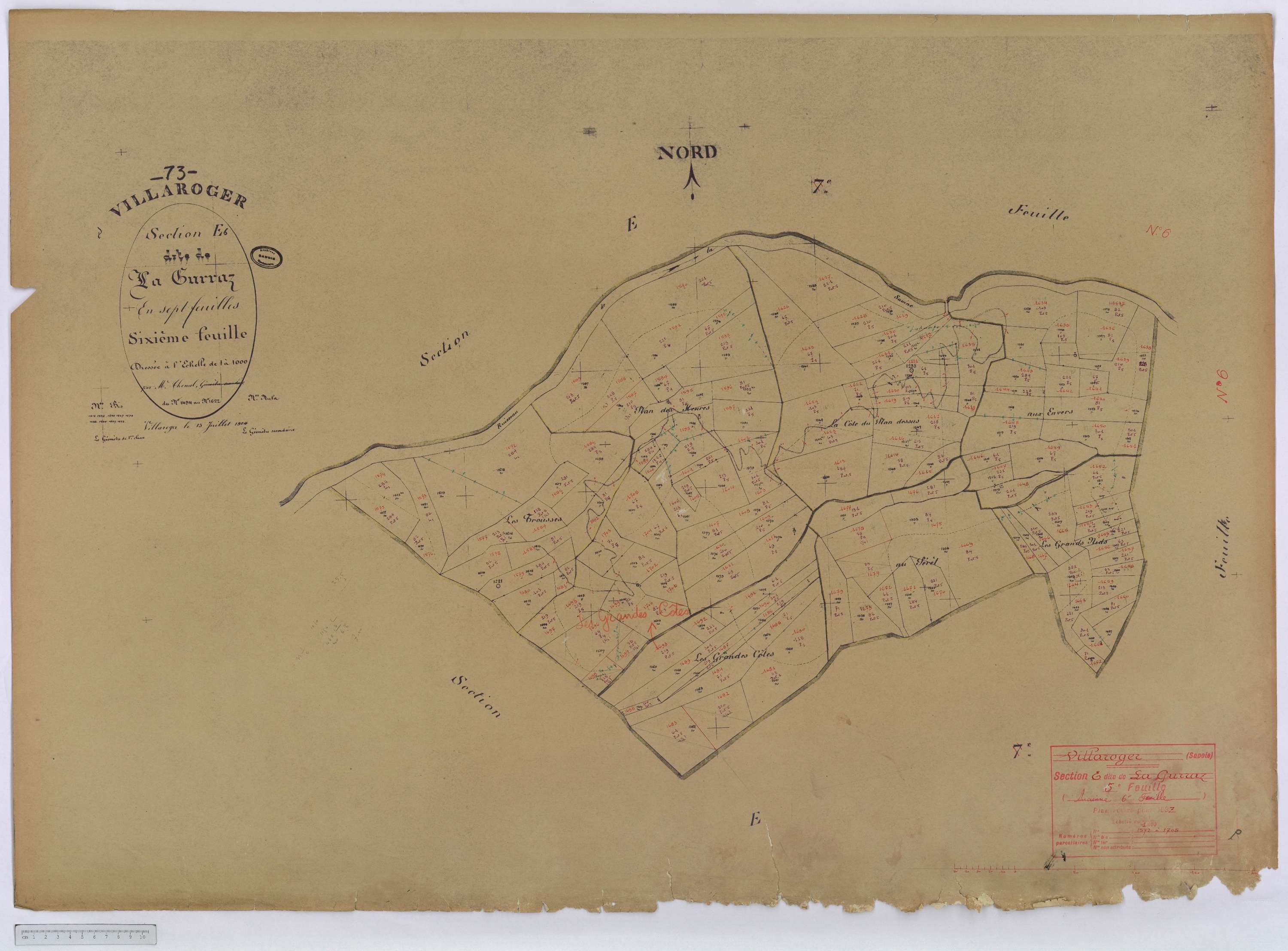 Villaroger - Cadastre rénové (1937).