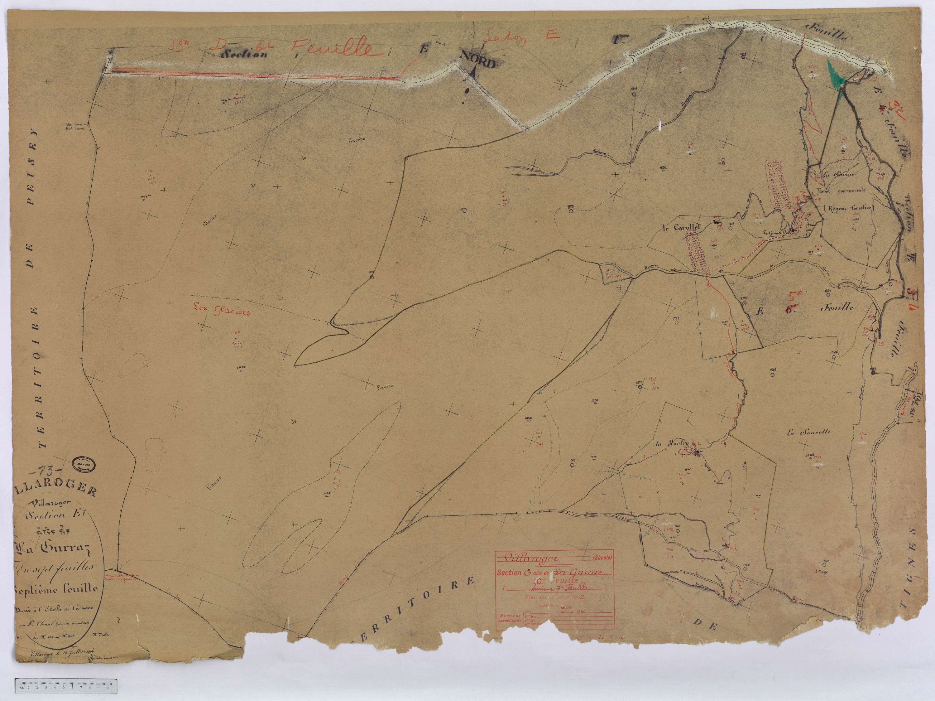 Villaroger - Cadastre rénové (1937).