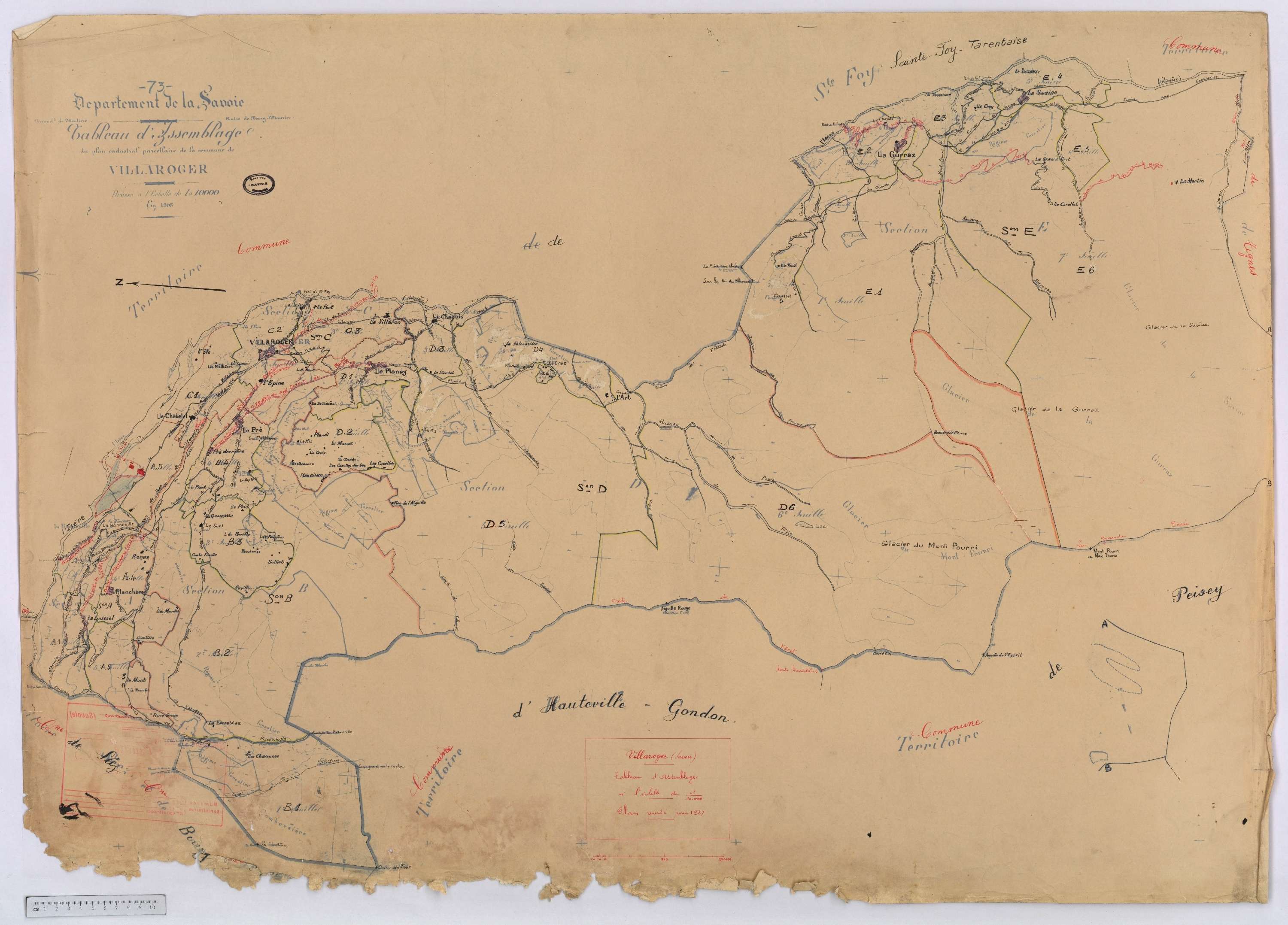 Villaroger - Cadastre rénové (1937).
