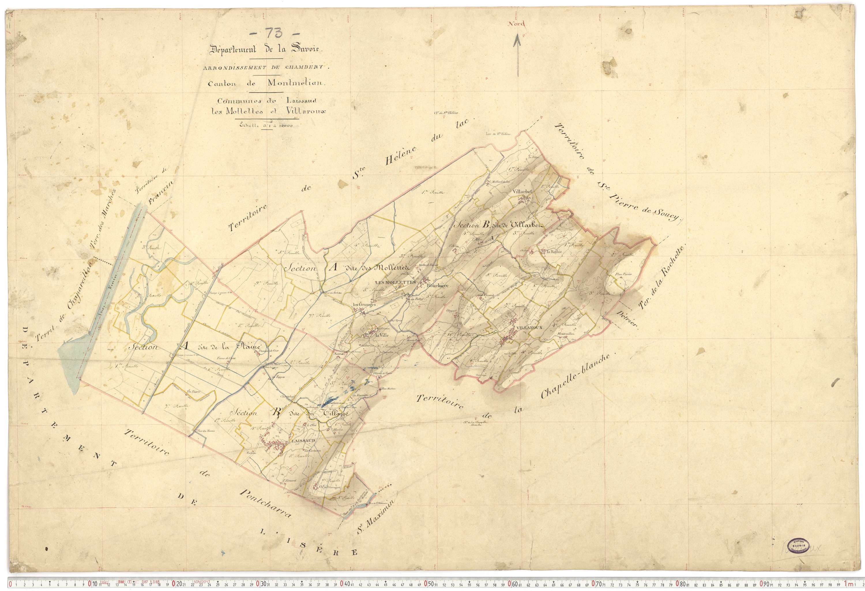 Villaroux - Plans cadastraux du premier cadastre français.
