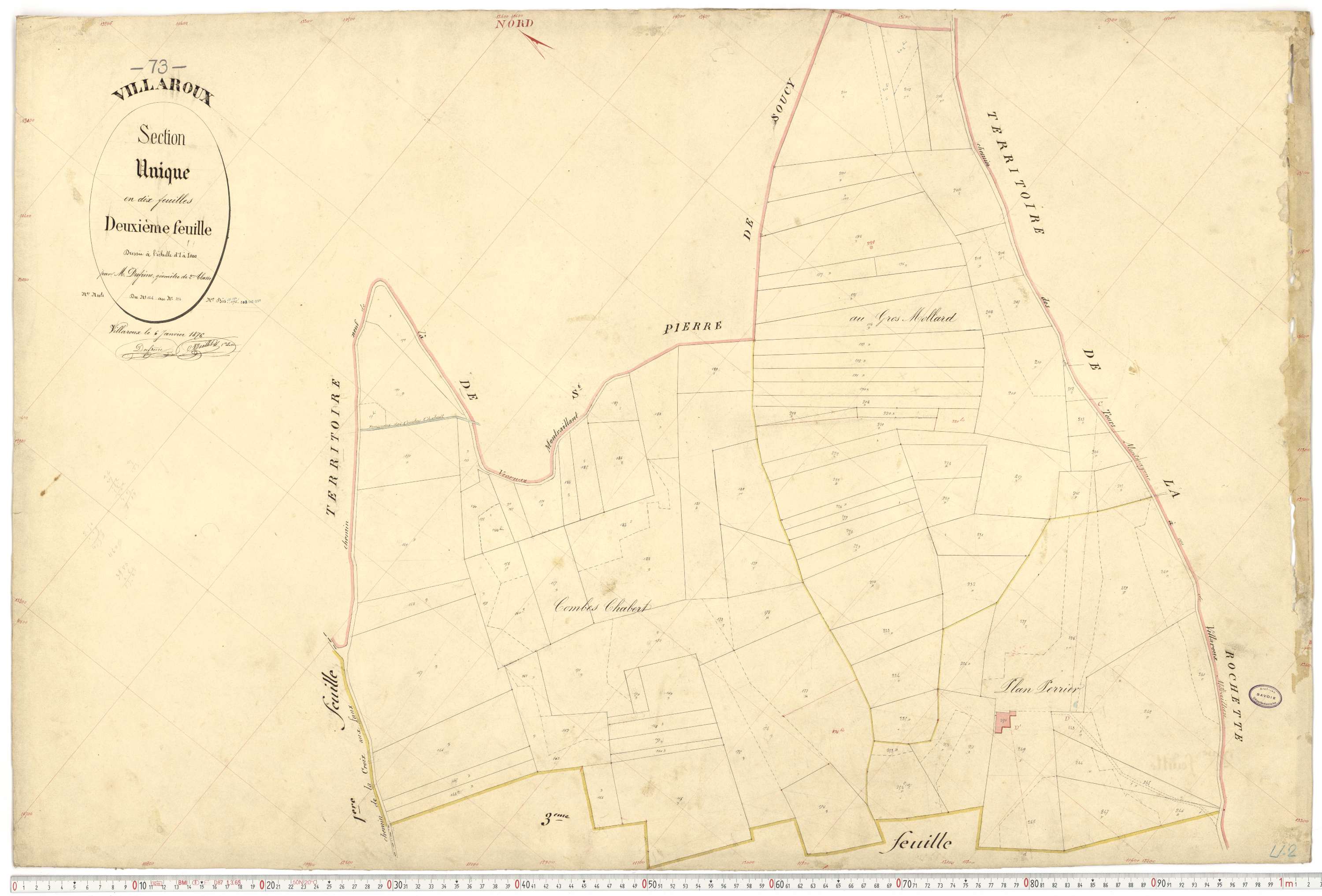Villaroux - Plans cadastraux du premier cadastre français.