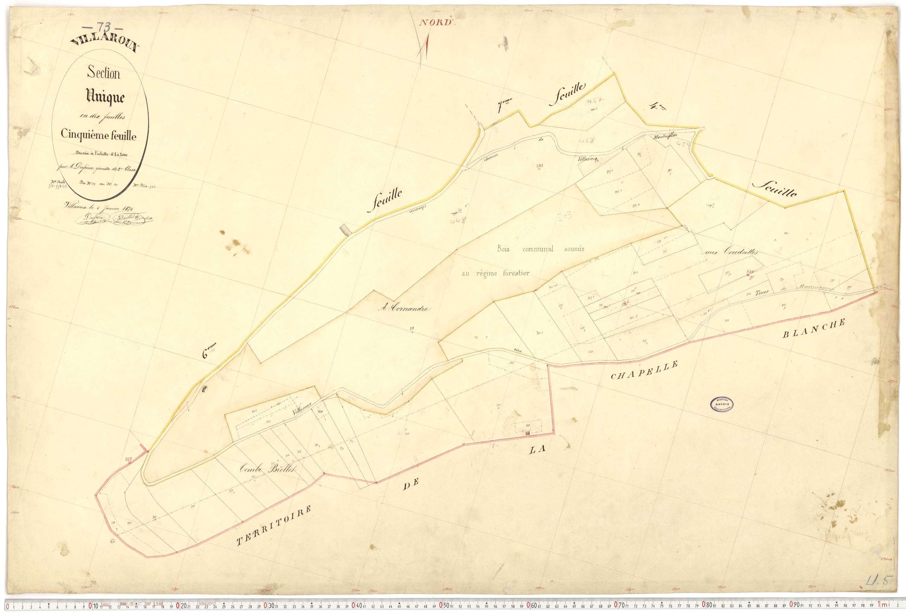 Villaroux - Plans cadastraux du premier cadastre français.