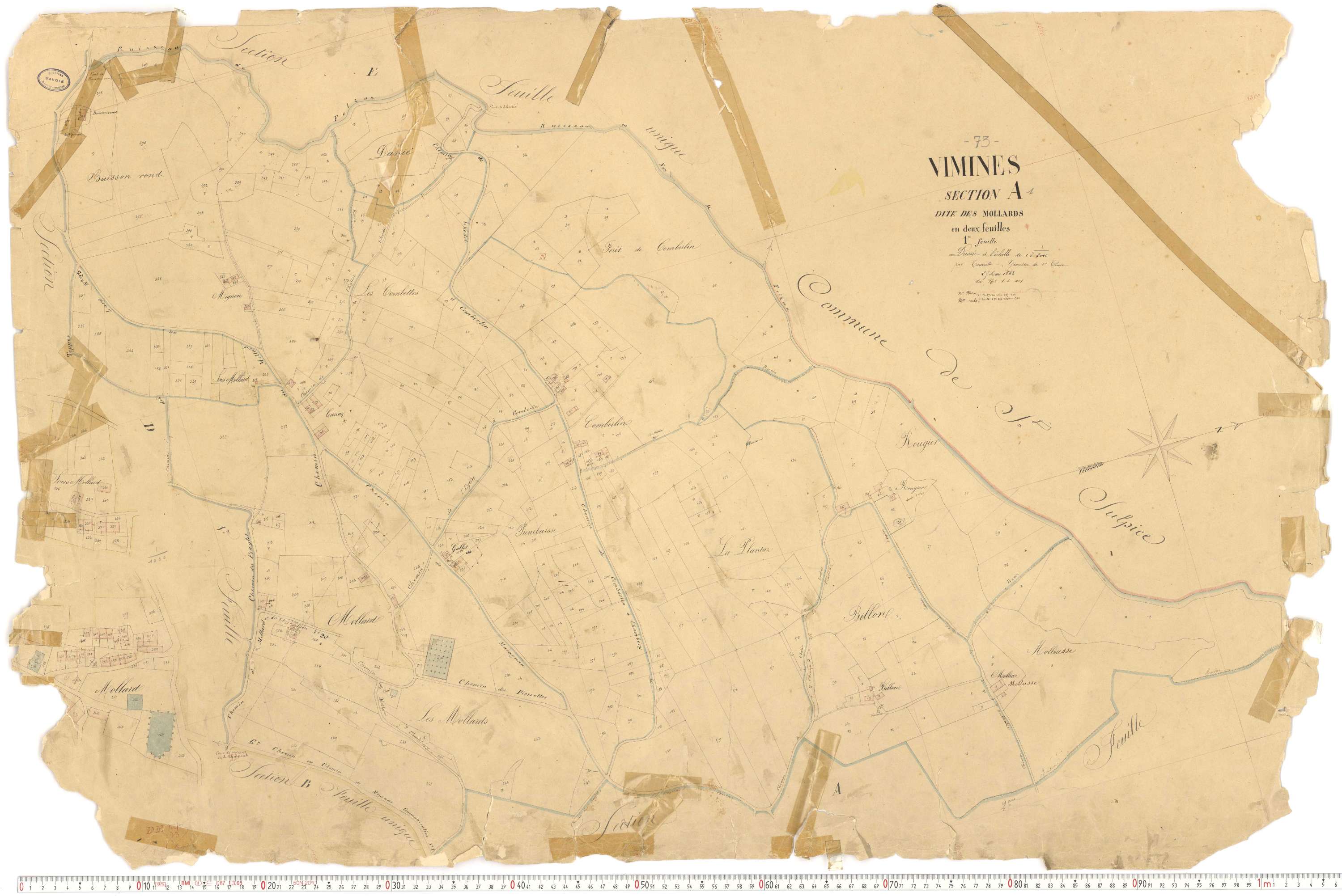 Vimines - Cadastre français (1863).