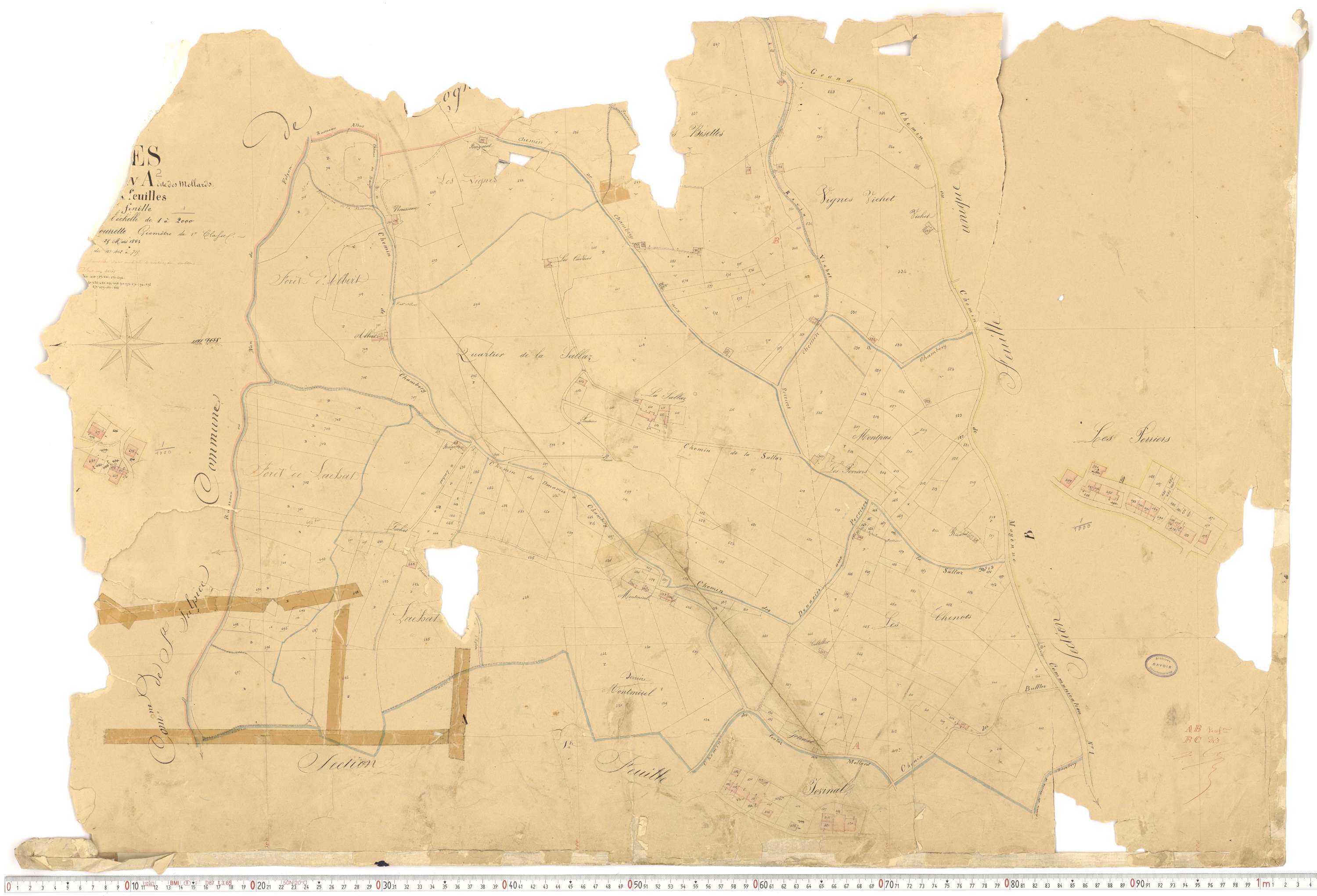 Vimines - Cadastre français (1863).