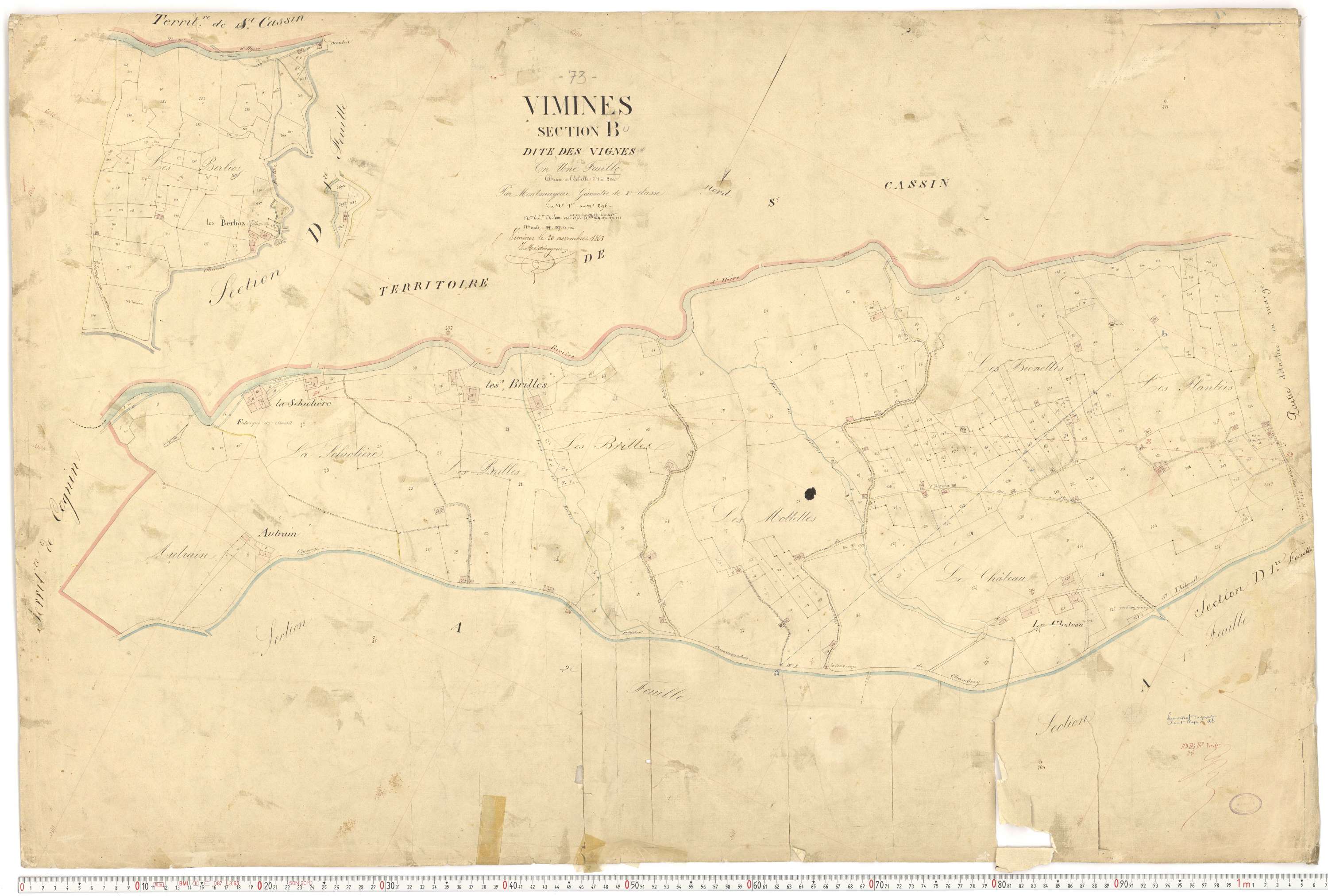 Vimines - Cadastre français (1863).