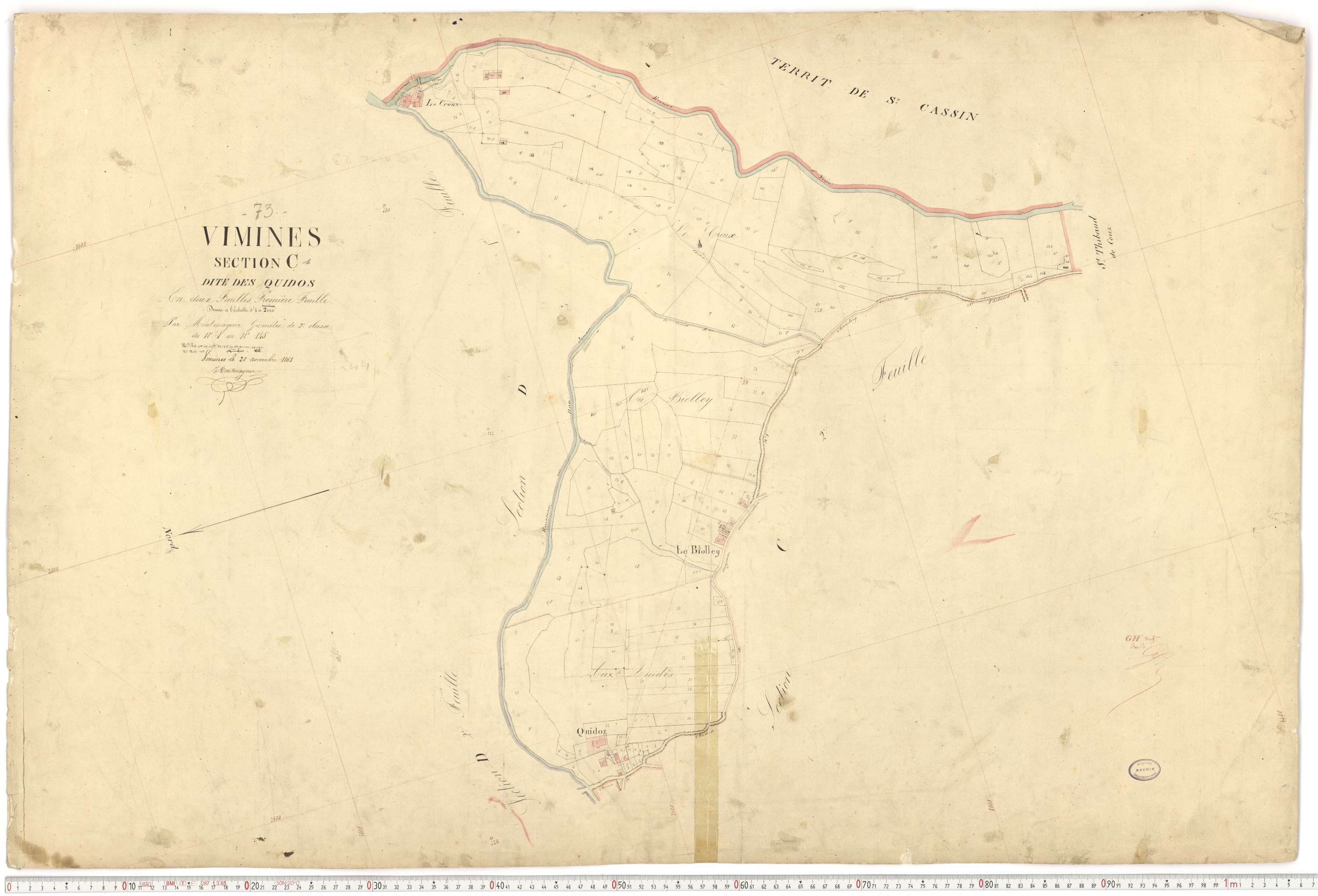 Vimines - Cadastre français (1863).