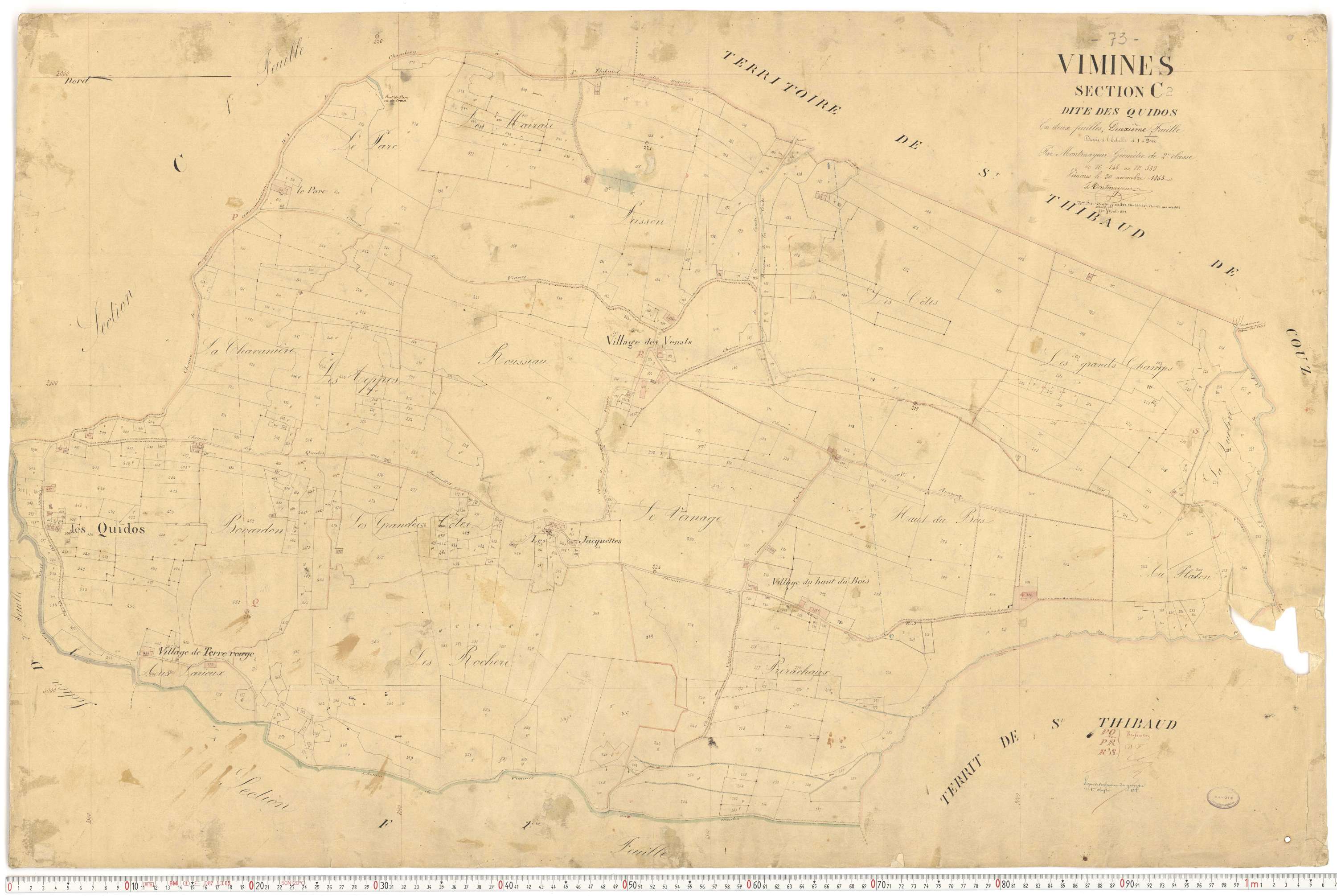 Vimines - Cadastre français (1863).