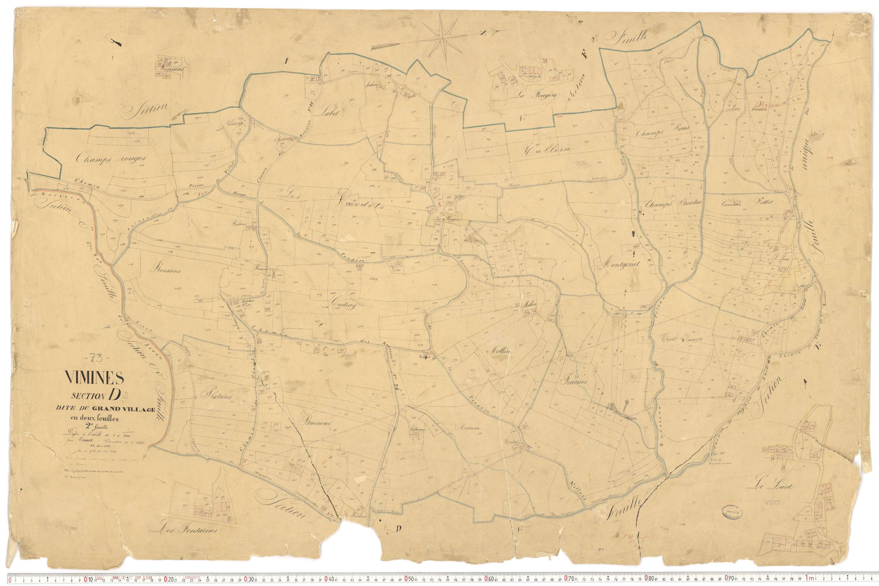 Vimines - Cadastre français (1863).