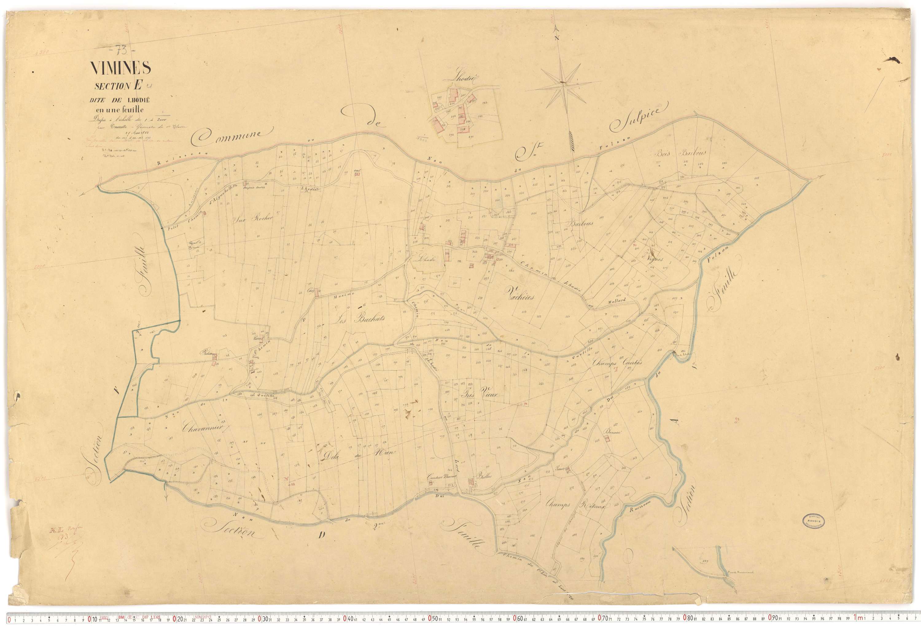 Vimines - Cadastre français (1863).