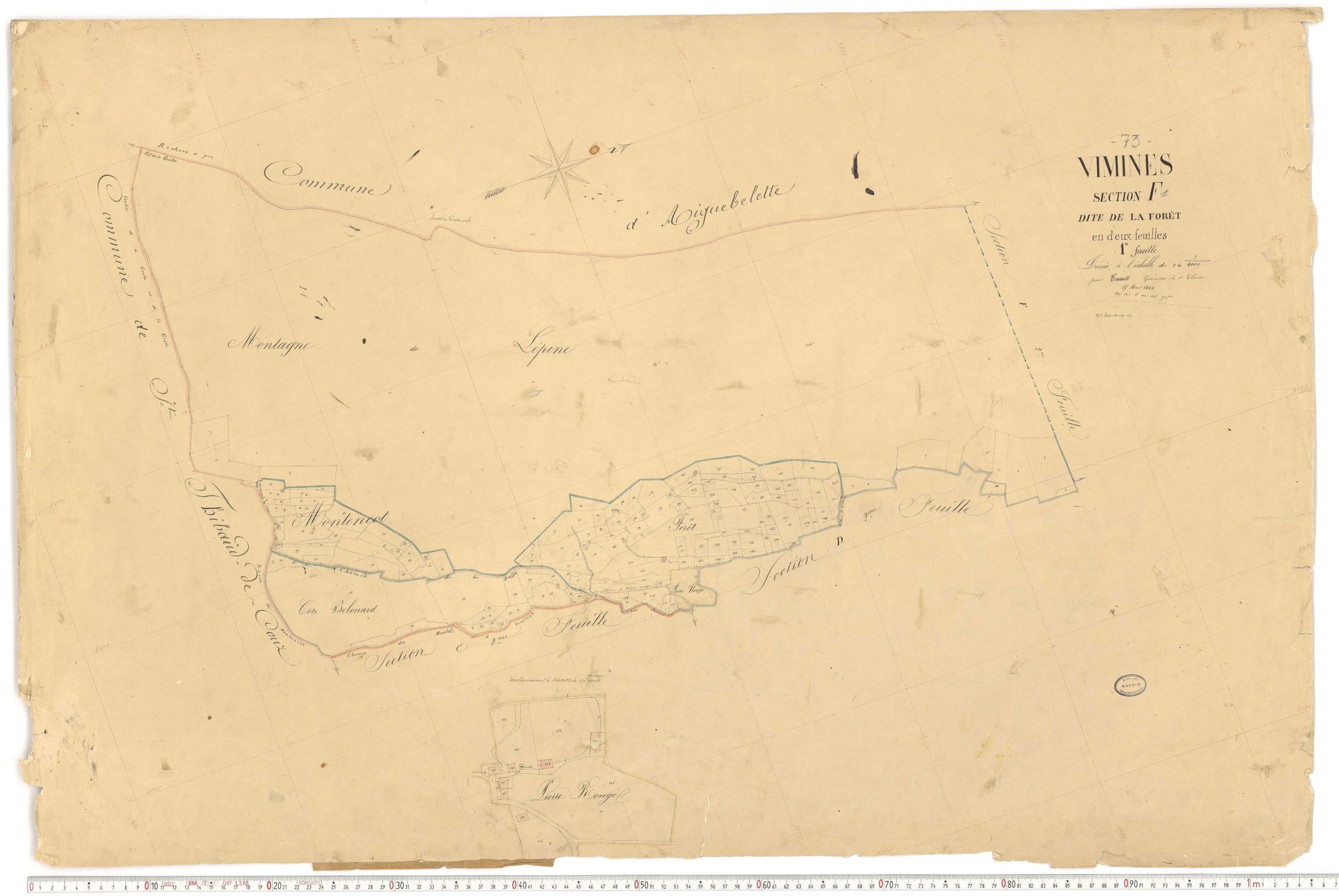 Vimines - Cadastre français (1863).