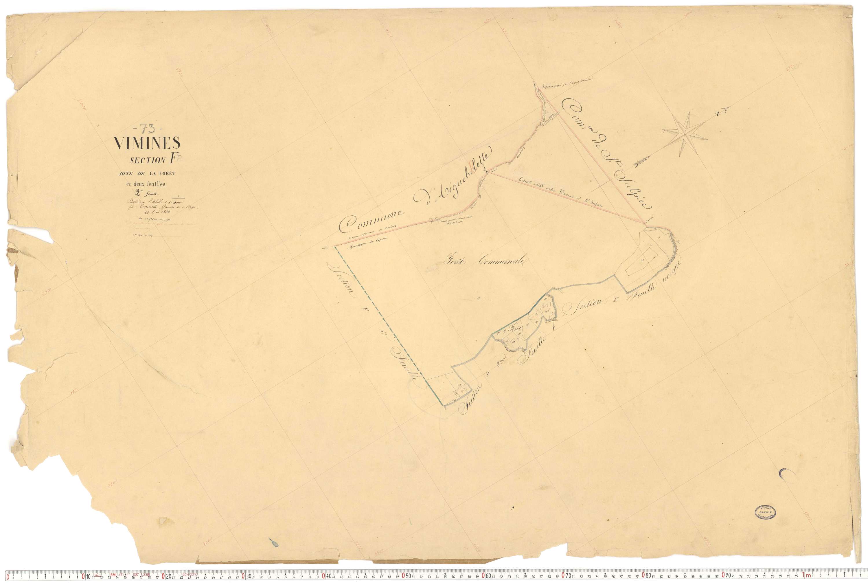 Vimines - Cadastre français (1863).