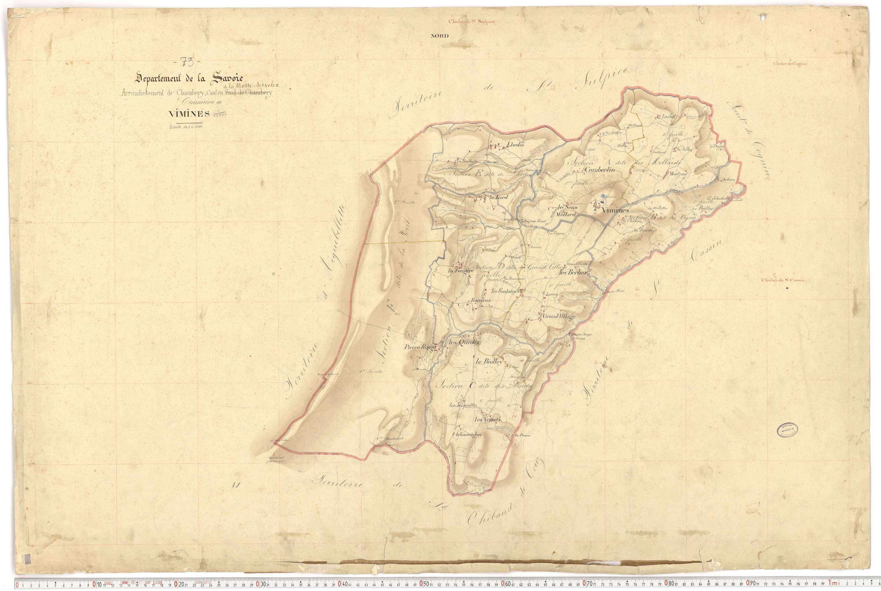 Vimines - Cadastre français (1863).