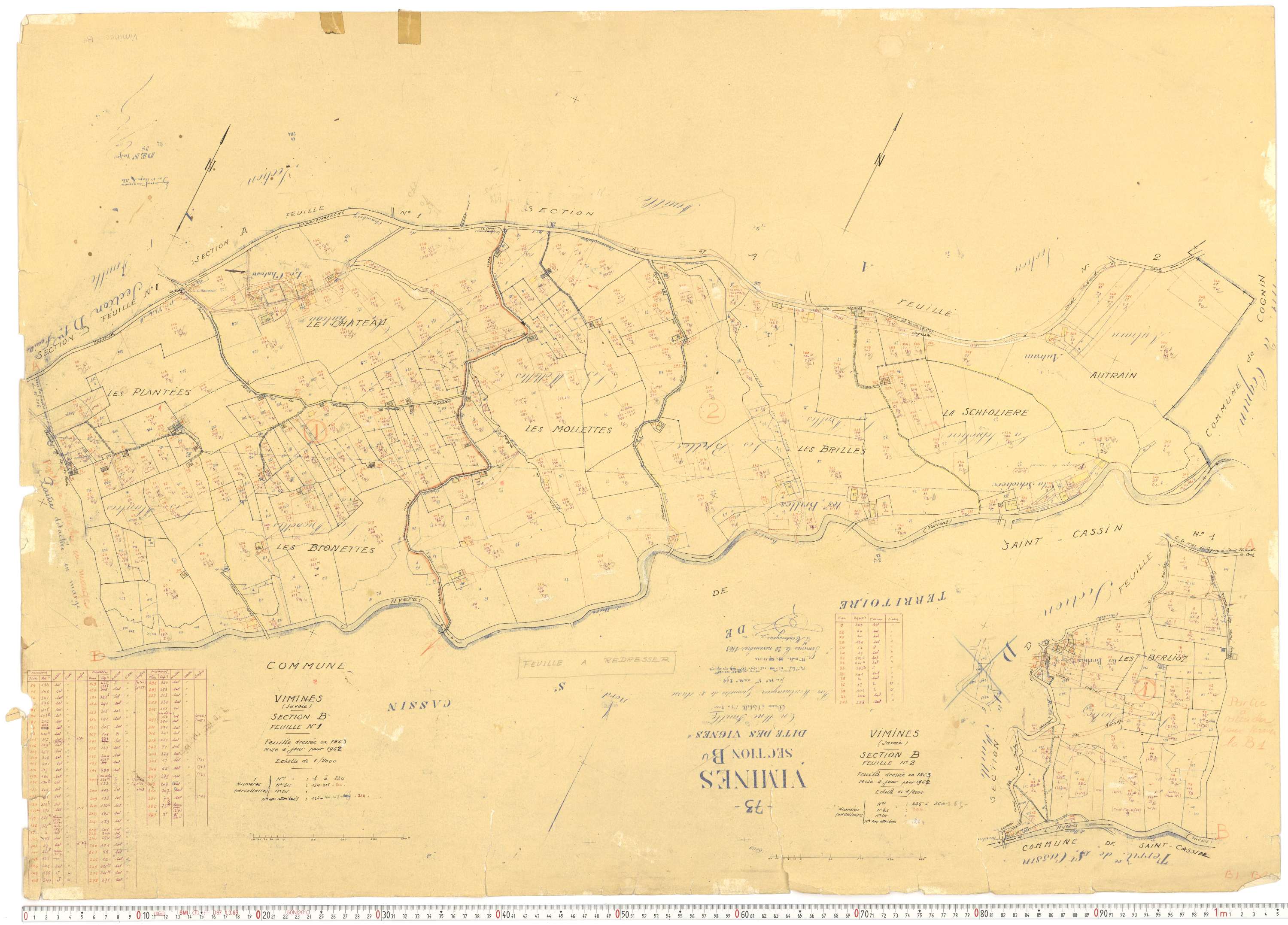 Vimines - Cadastre rénové, version de travail (1962).