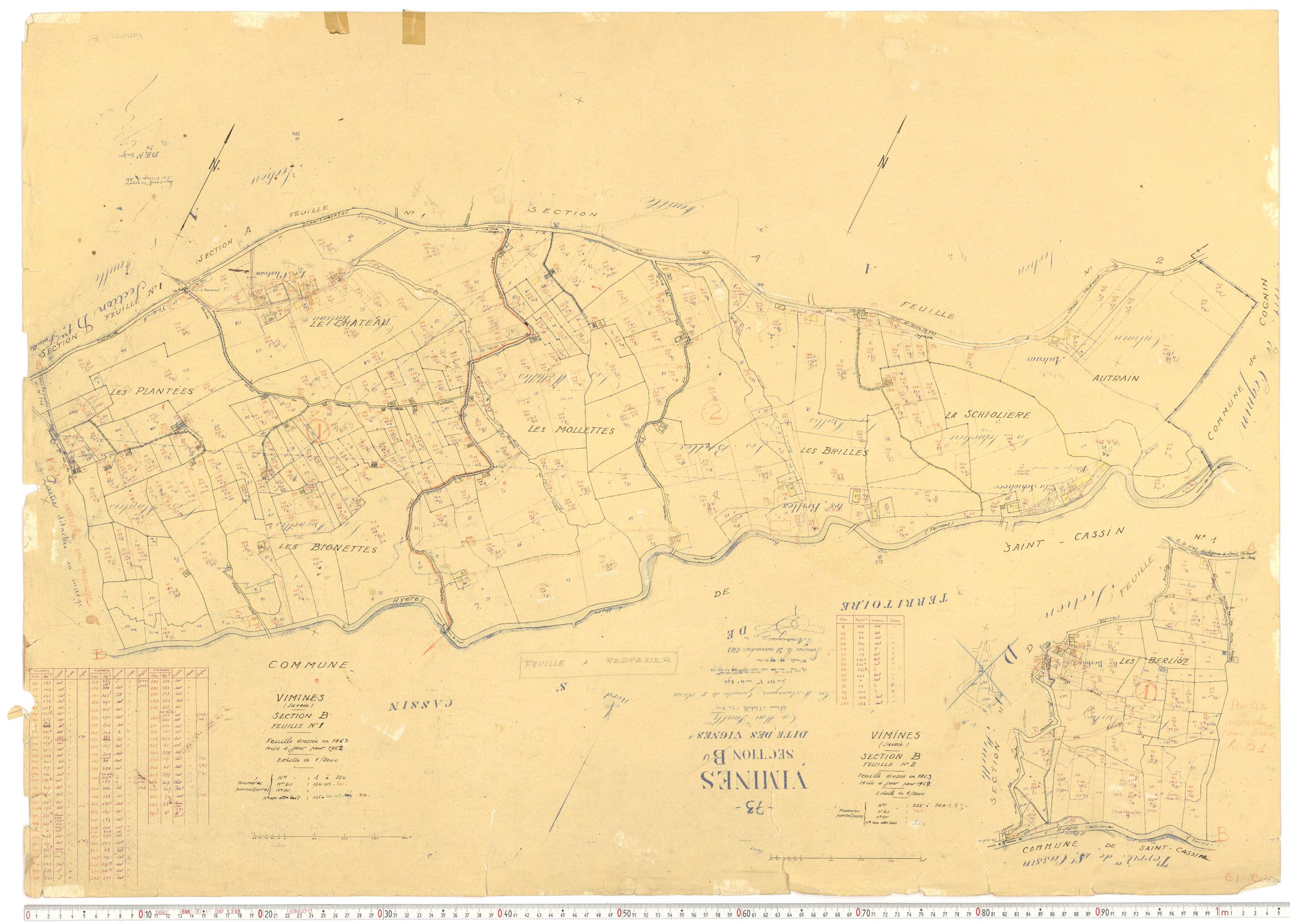 Vimines - Cadastre rénové, version de travail (1962).