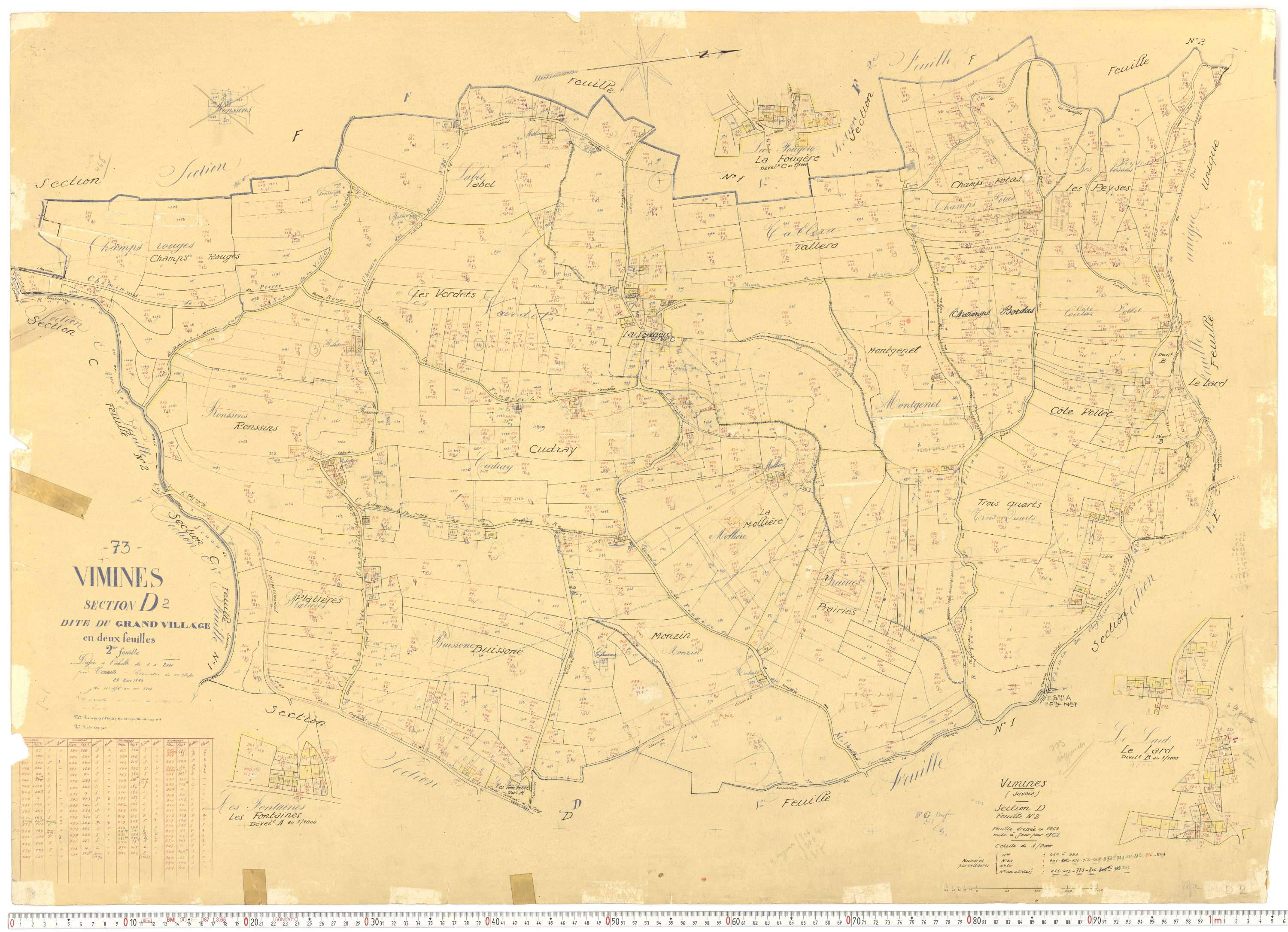 Vimines - Cadastre rénové, version de travail (1962).