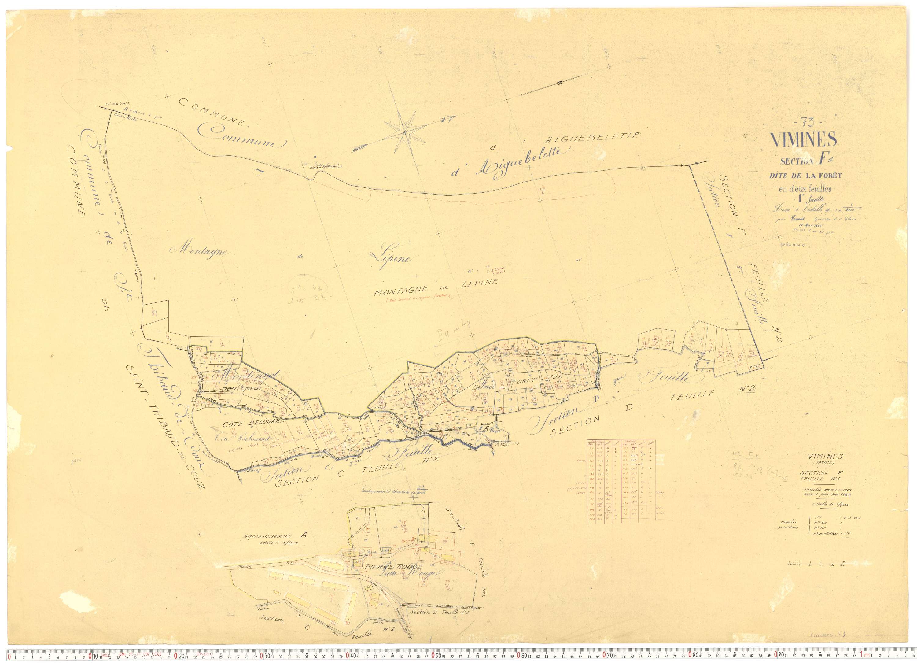 Vimines - Cadastre rénové, version de travail (1962).