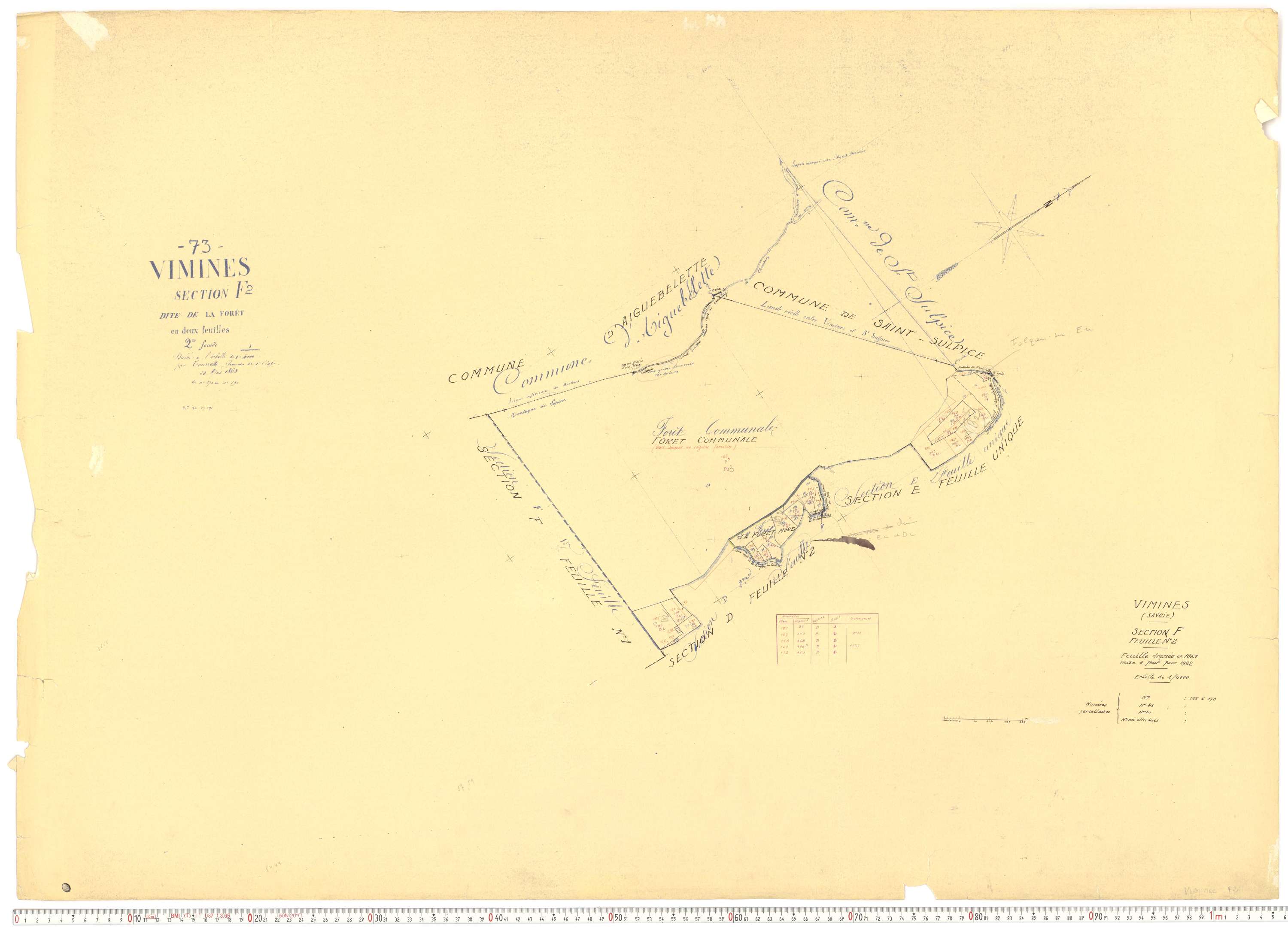 Vimines - Cadastre rénové, version de travail (1962).