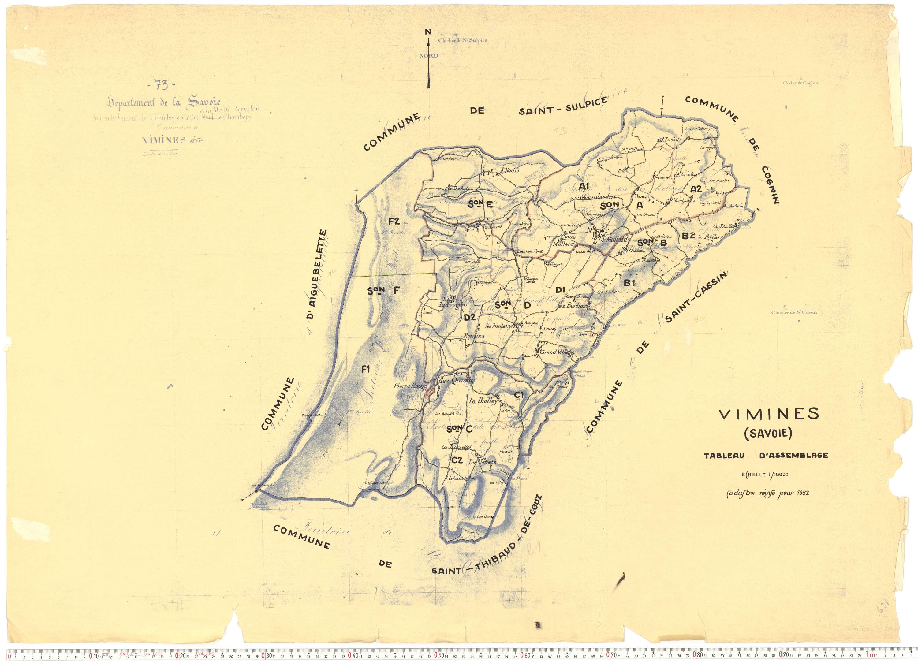 Vimines - Cadastre rénové, version de travail (1962).