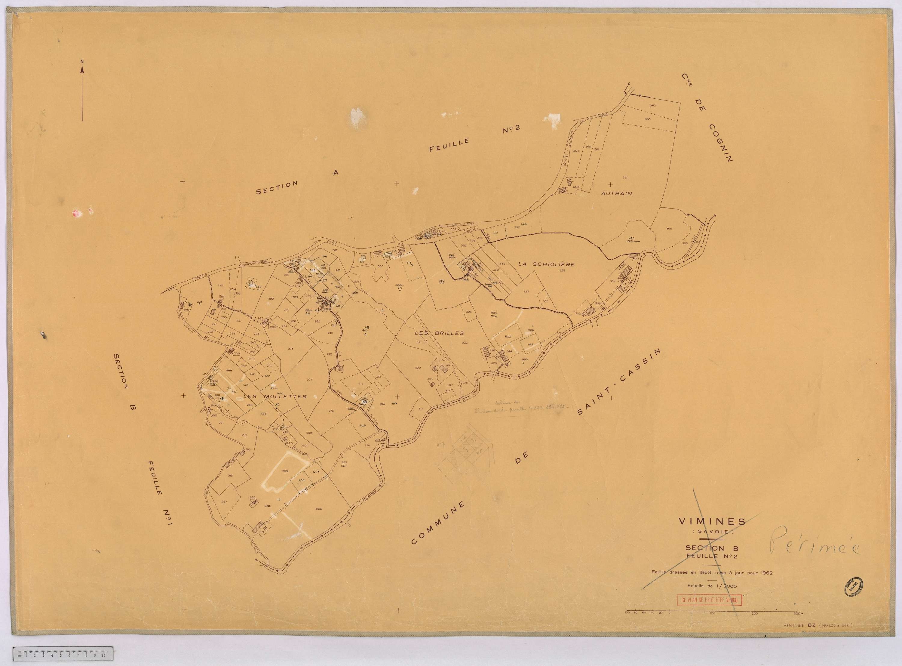 Vimines - Cadastre rénové, version définitive (1962).