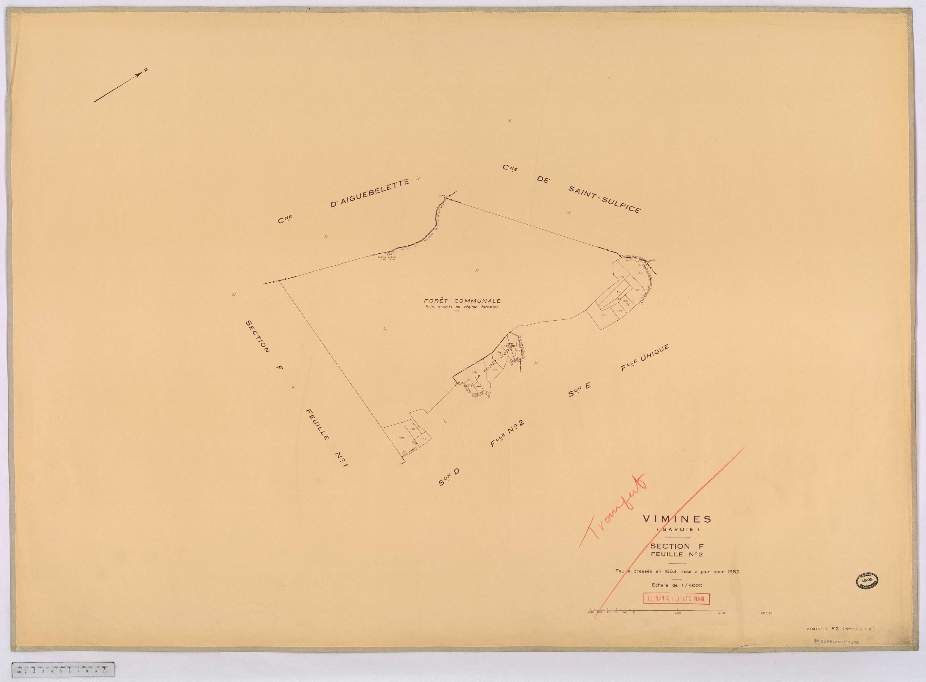 Vimines - Cadastre rénové, version définitive (1962).