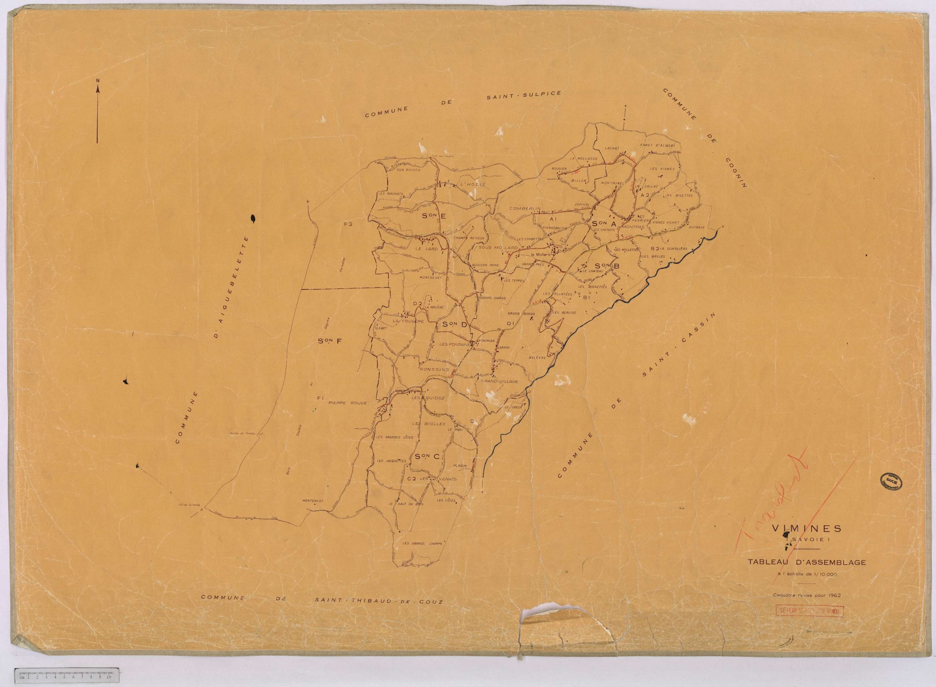 Vimines - Cadastre rénové, version définitive (1962).