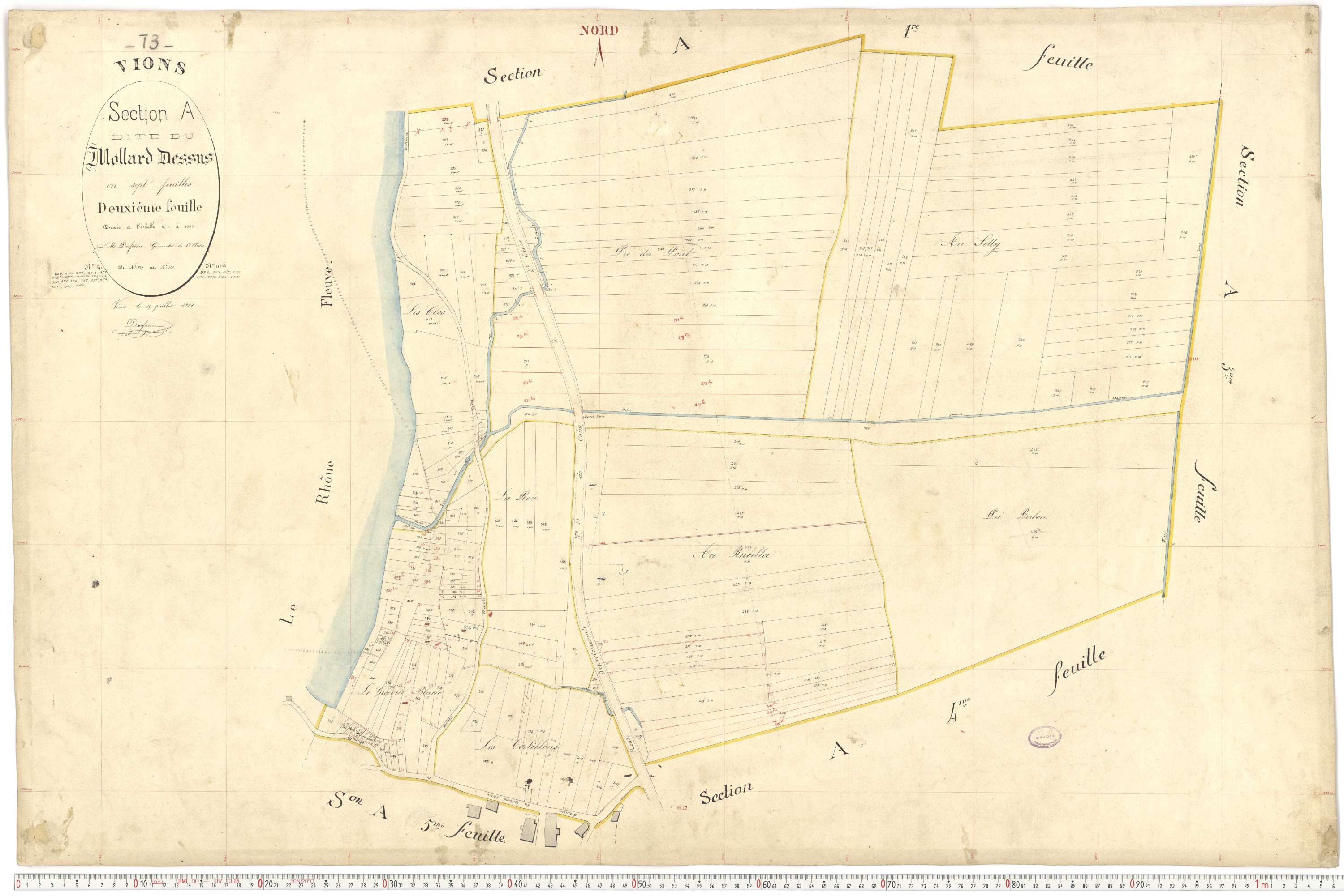 Vions - Cadastre français (1881).