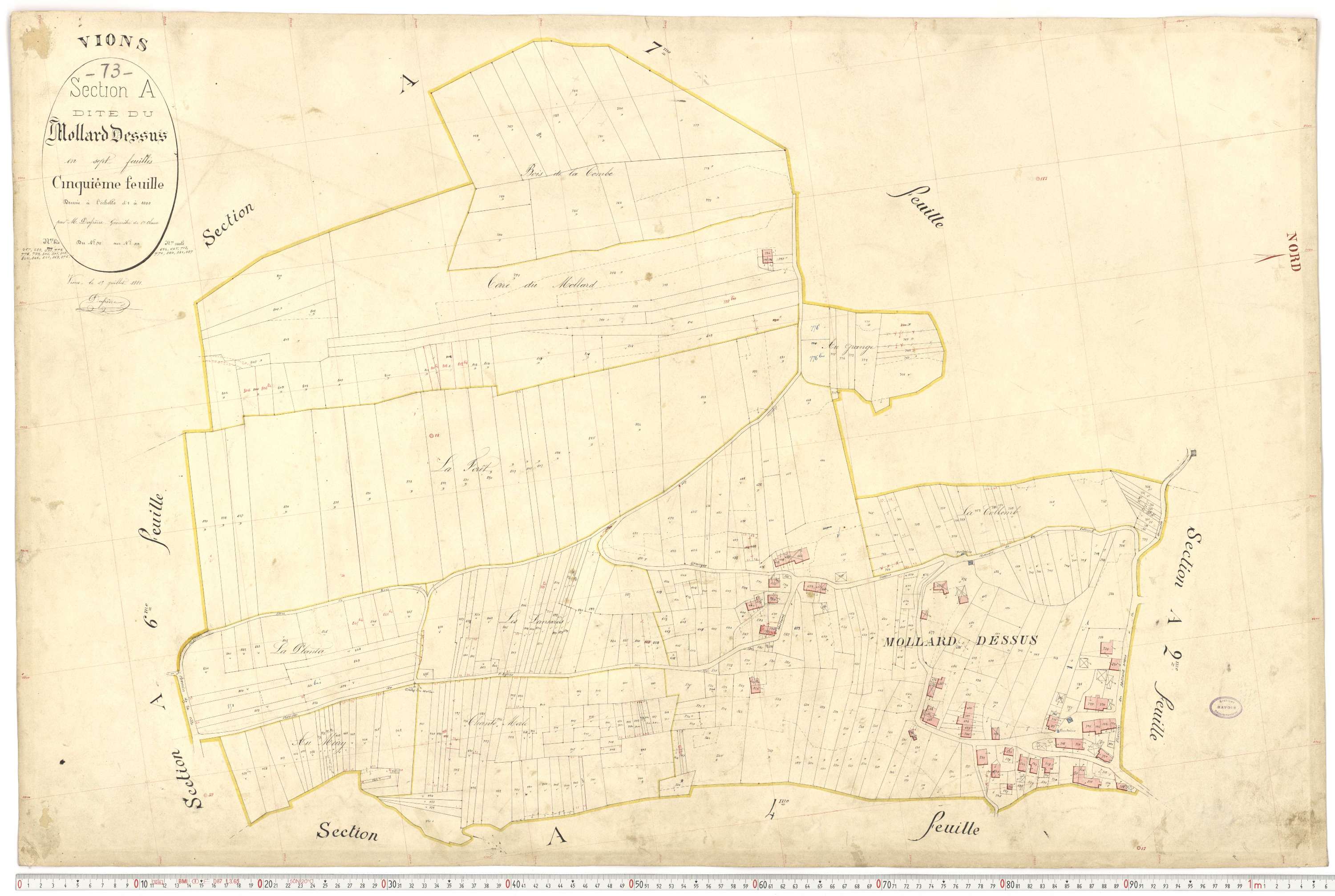 Vions - Cadastre français (1881).