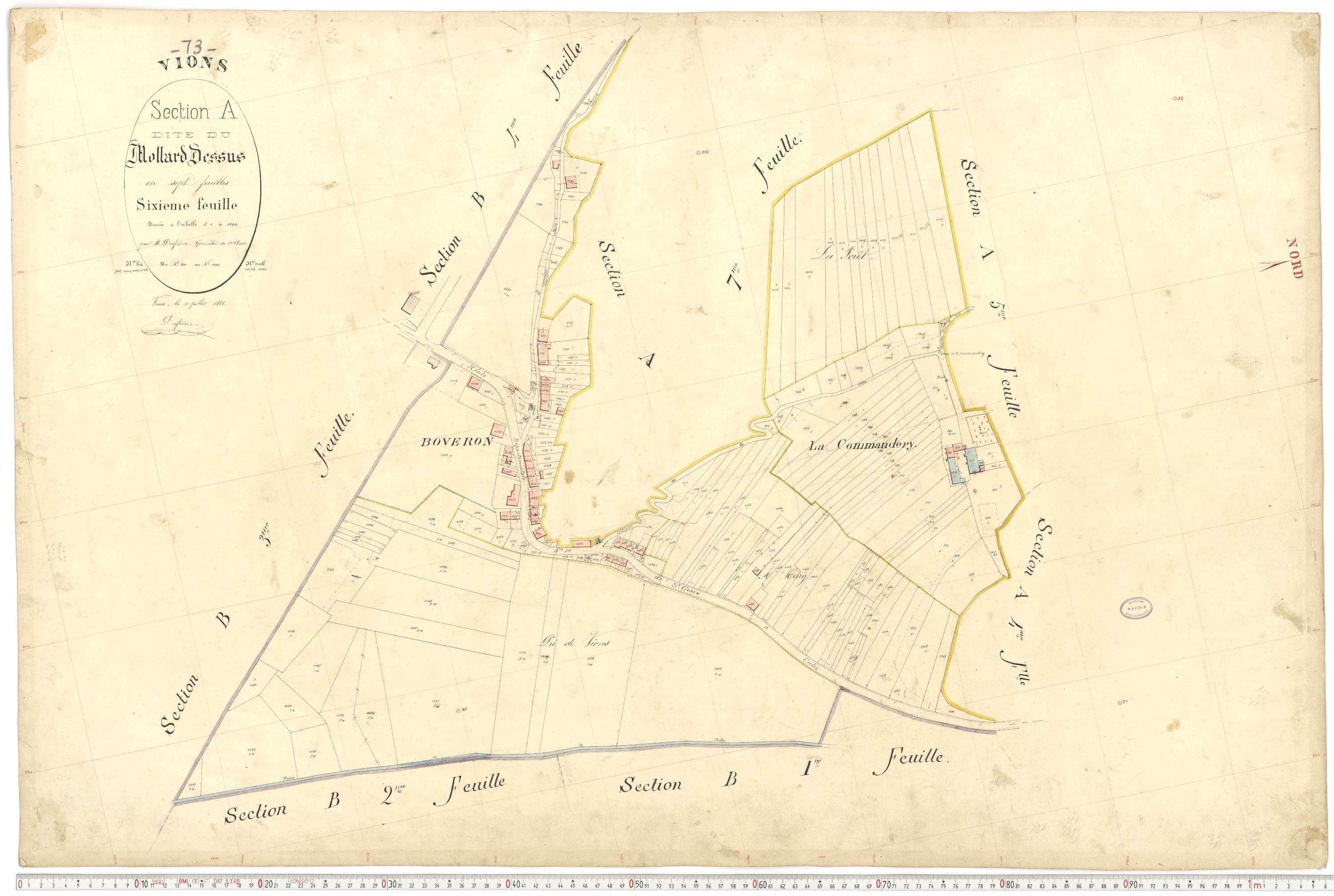 Vions - Cadastre français (1881).