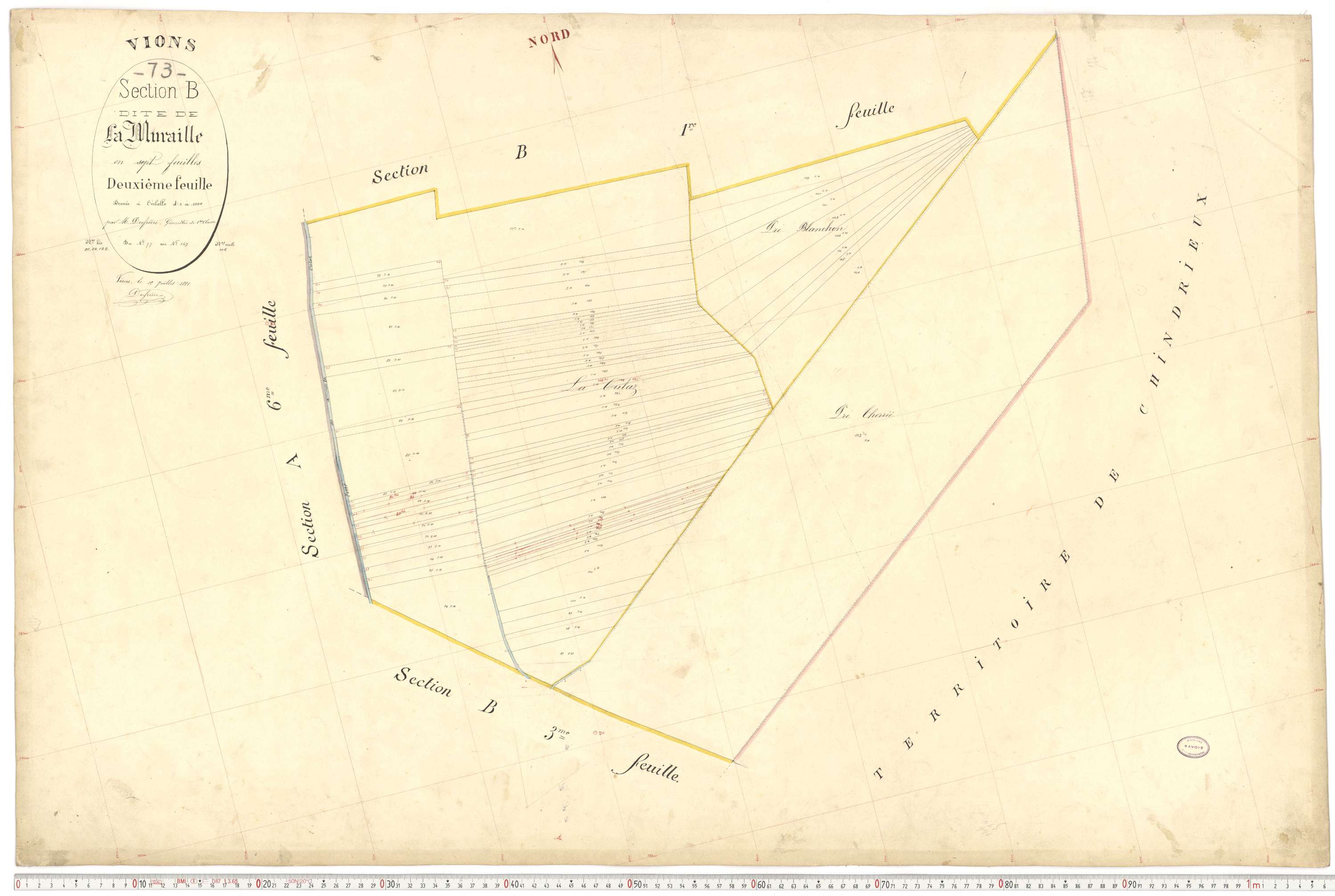 Vions - Cadastre français (1881).
