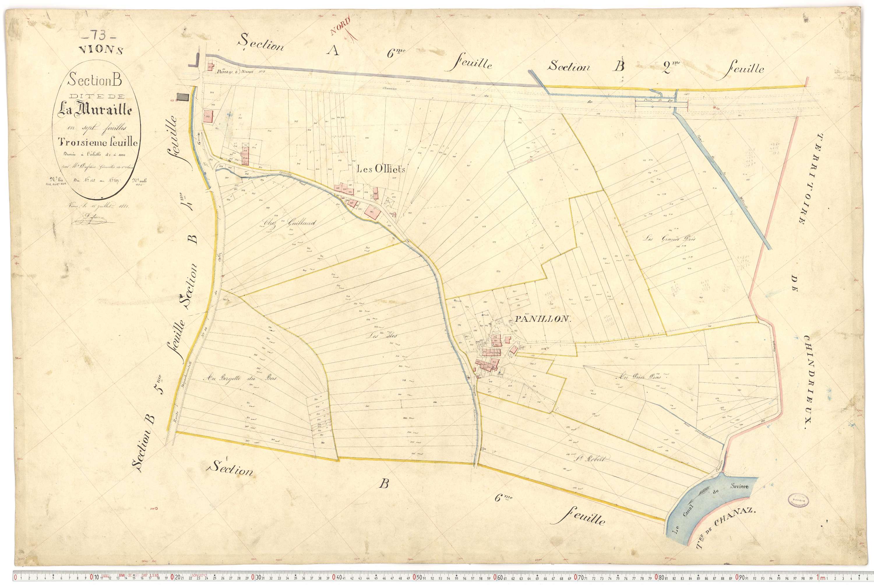 Vions - Cadastre français (1881).
