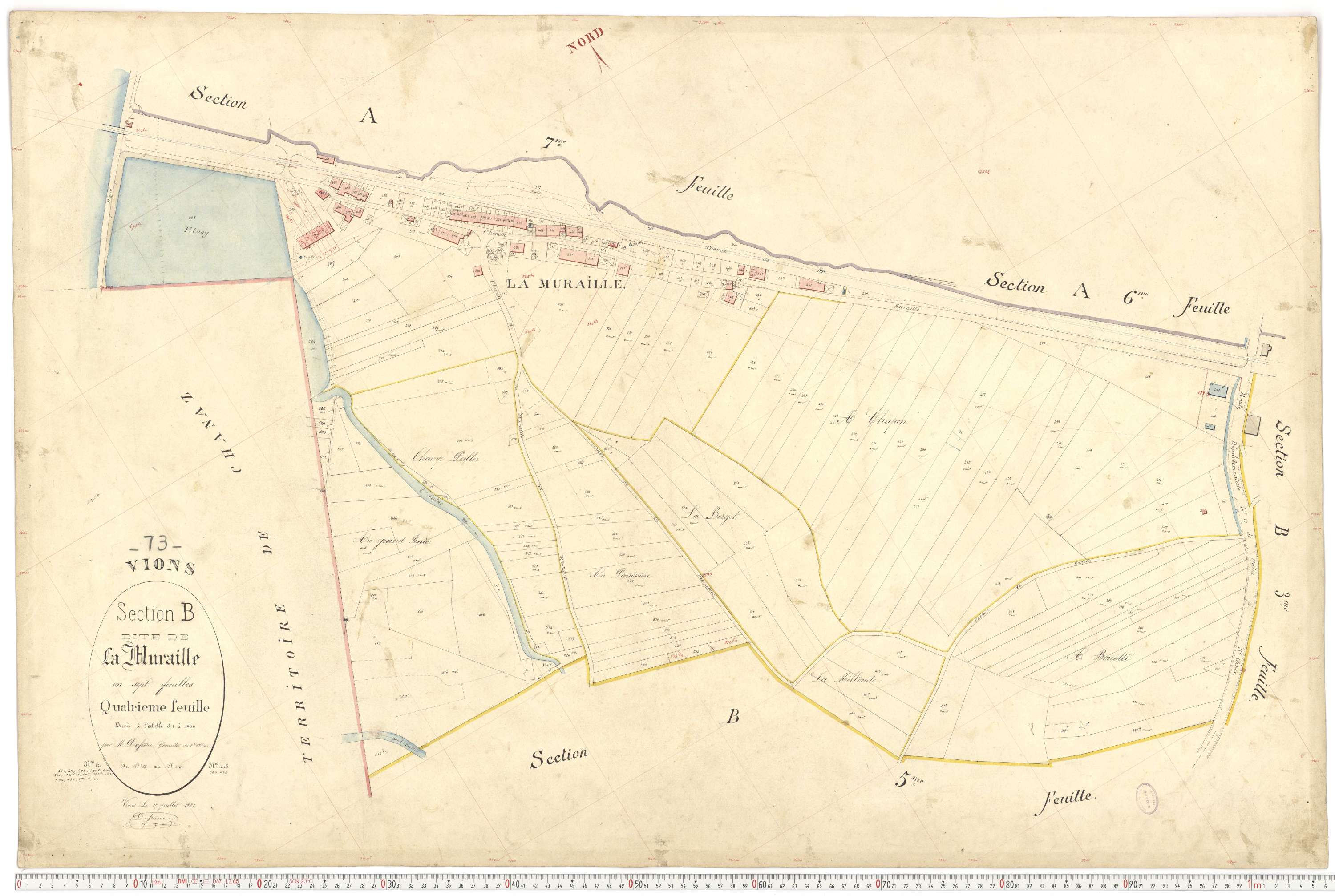 Vions - Cadastre français (1881).