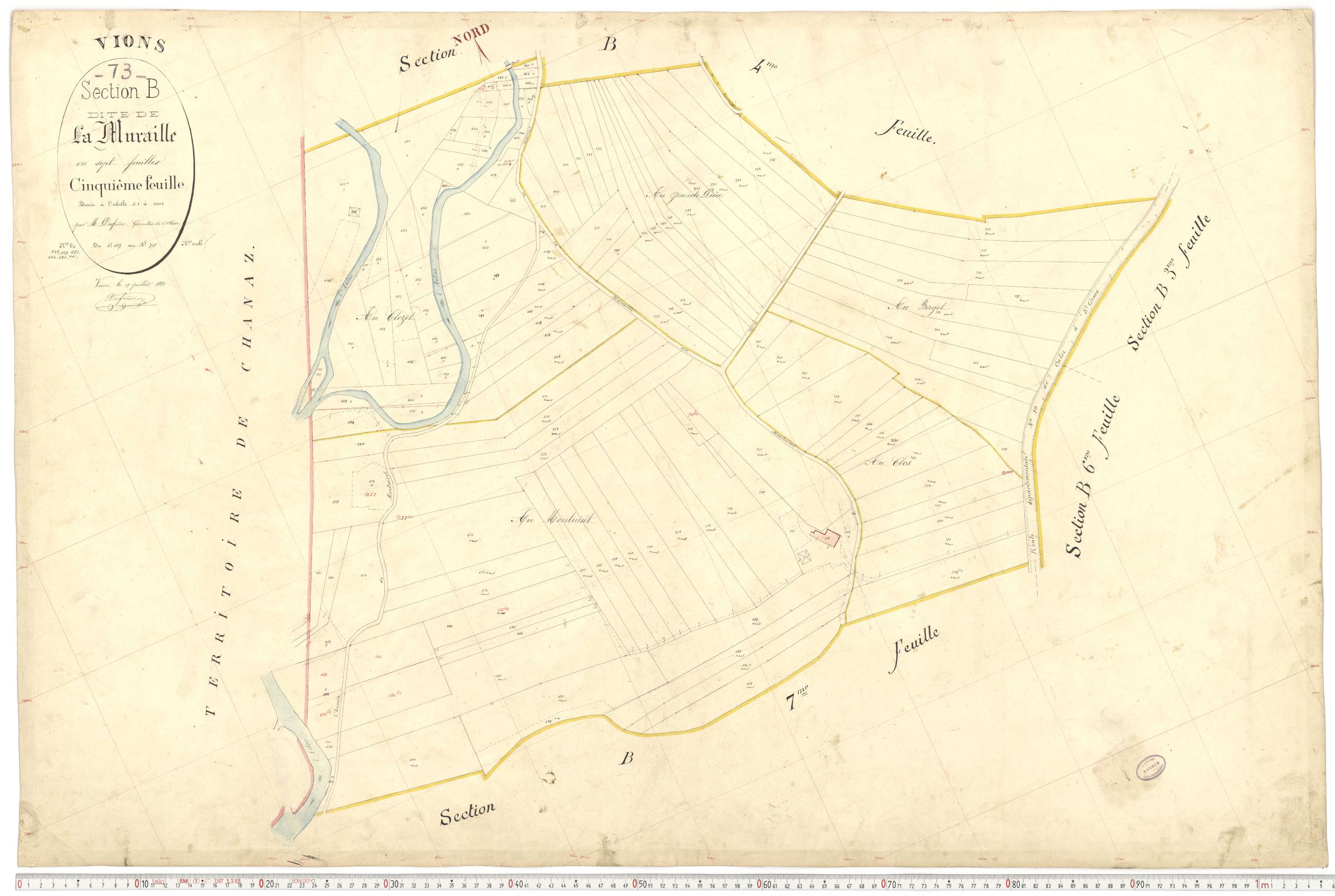 Vions - Cadastre français (1881).