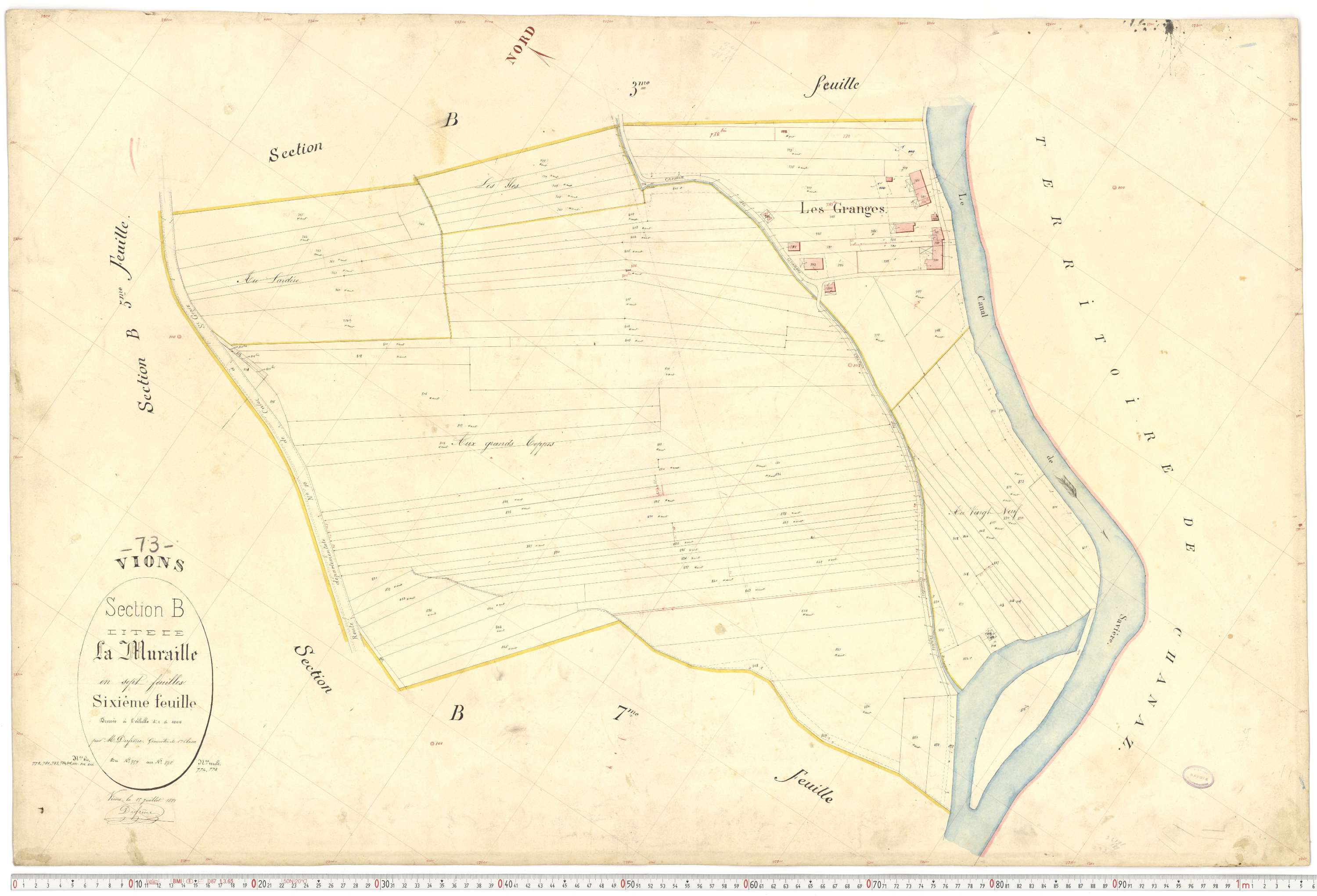 Vions - Cadastre français (1881).