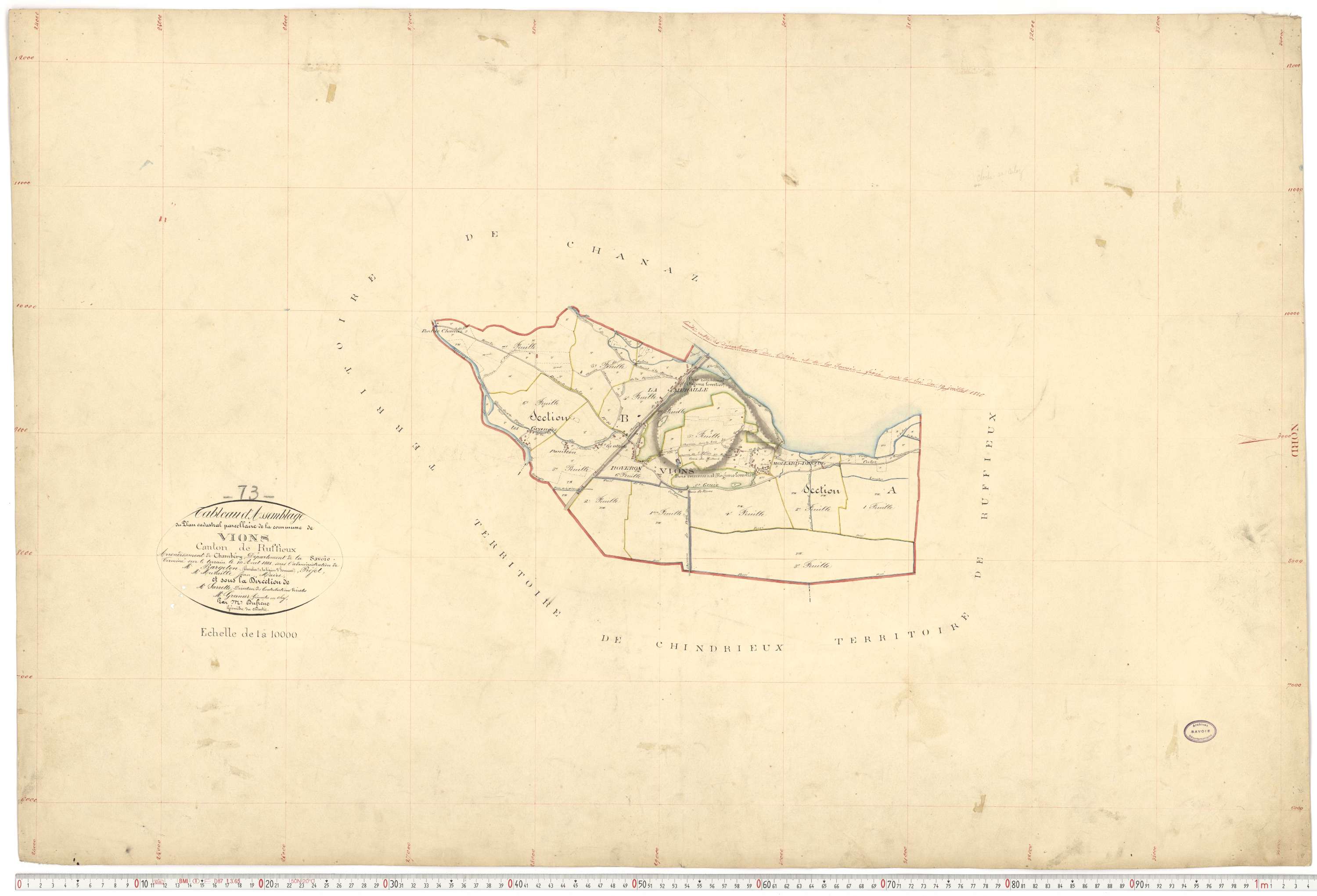 Vions - Cadastre français (1881).