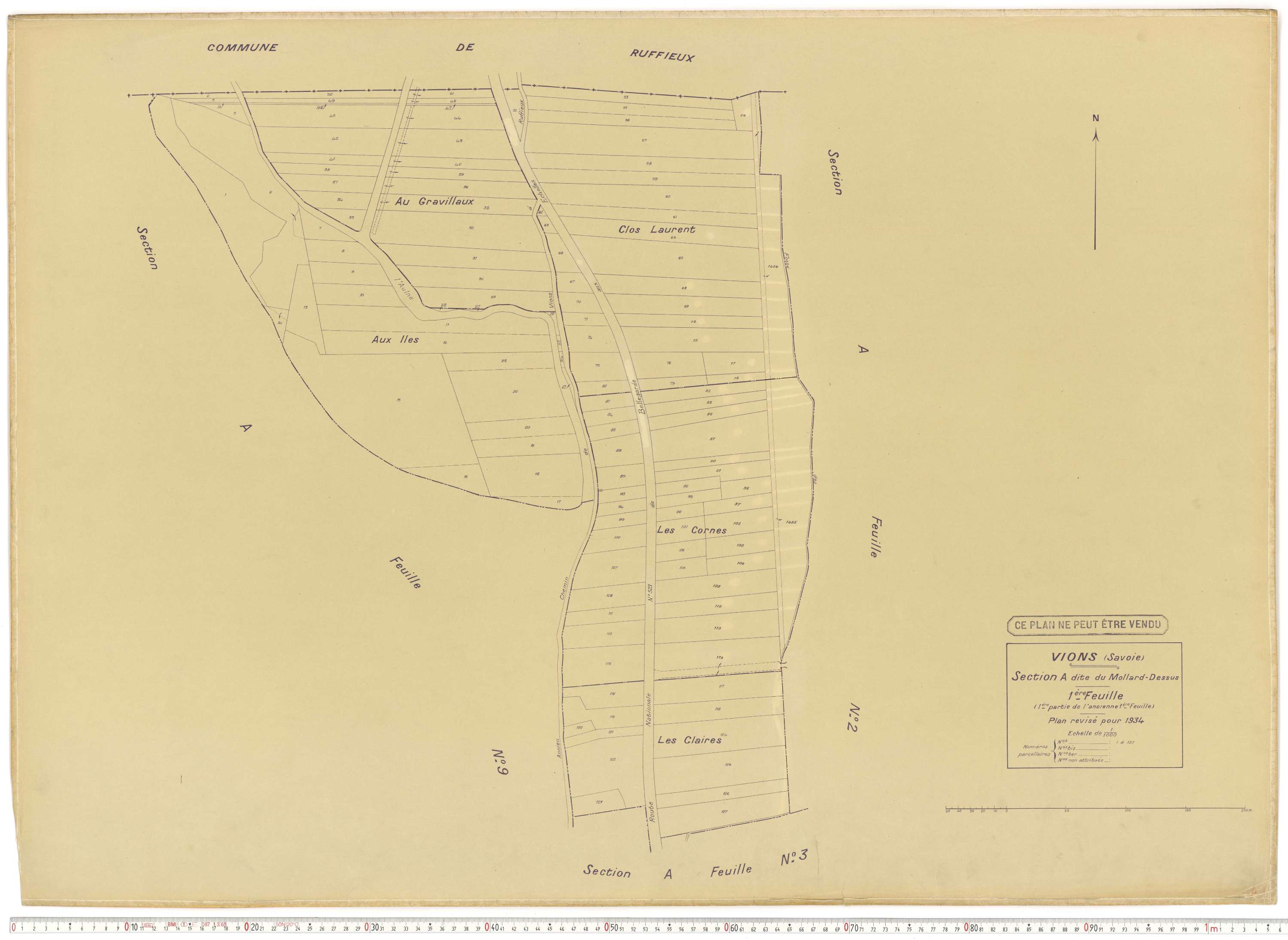 Vions - Cadastre rénové (1934).