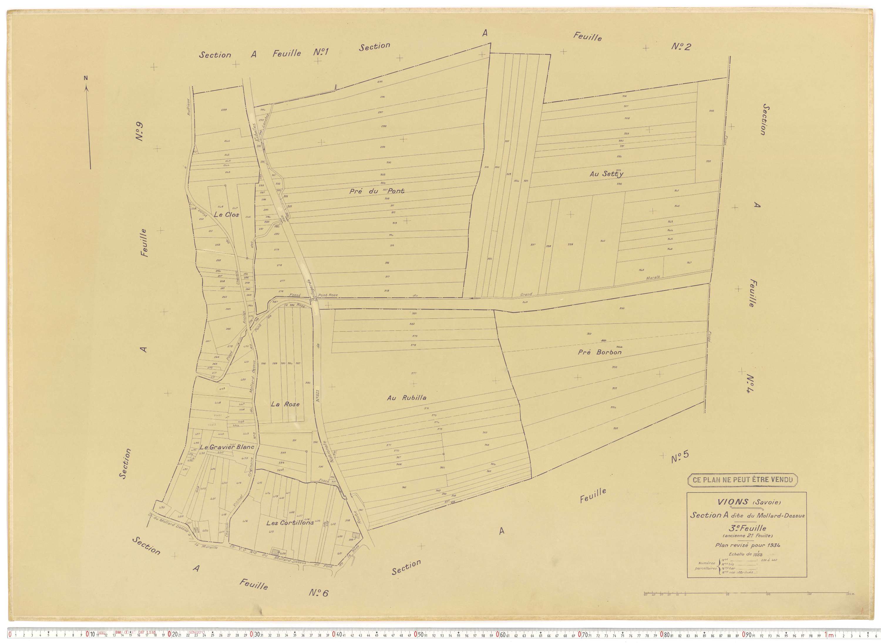 Vions - Cadastre rénové (1934).