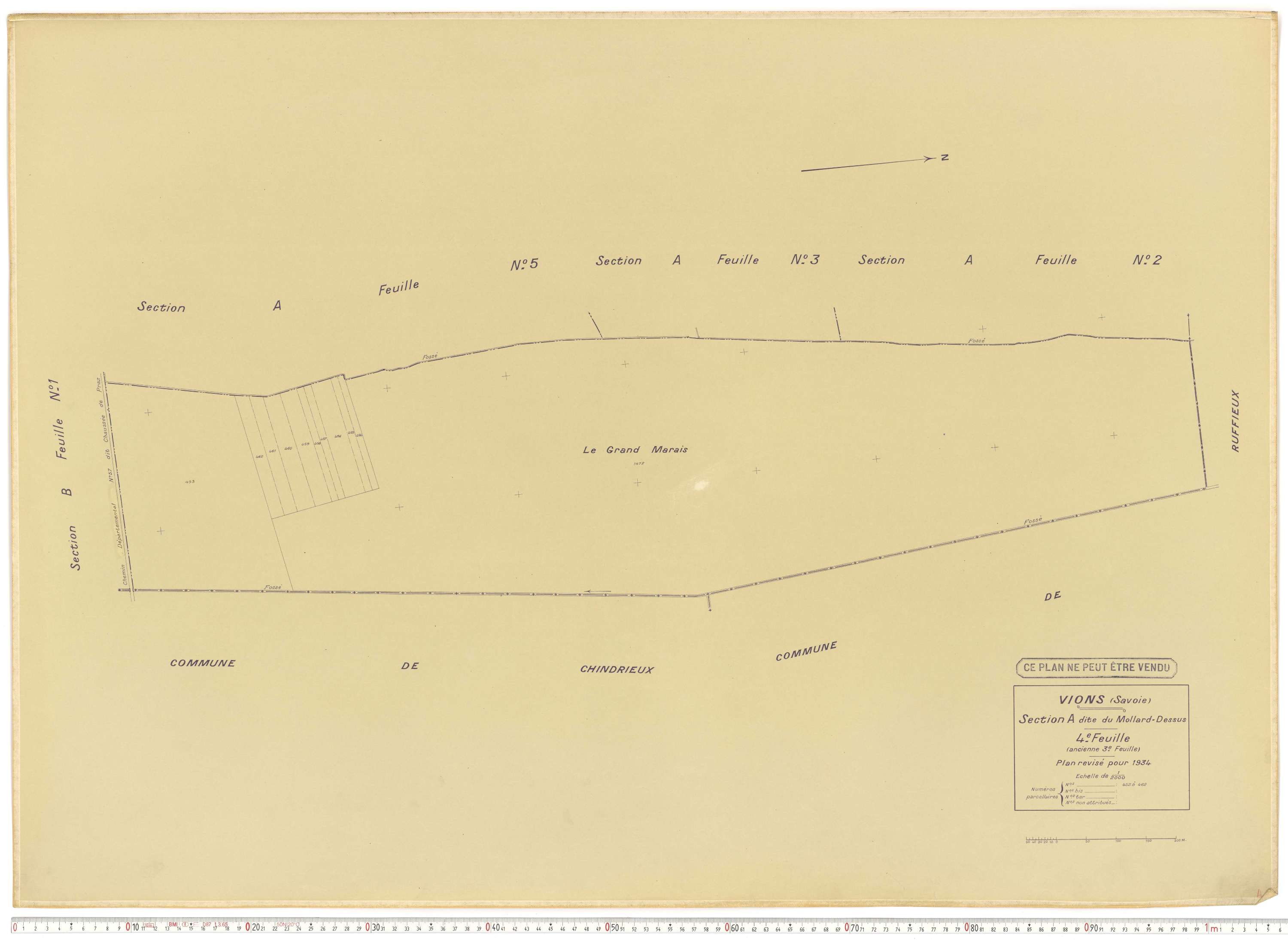Vions - Cadastre rénové (1934).