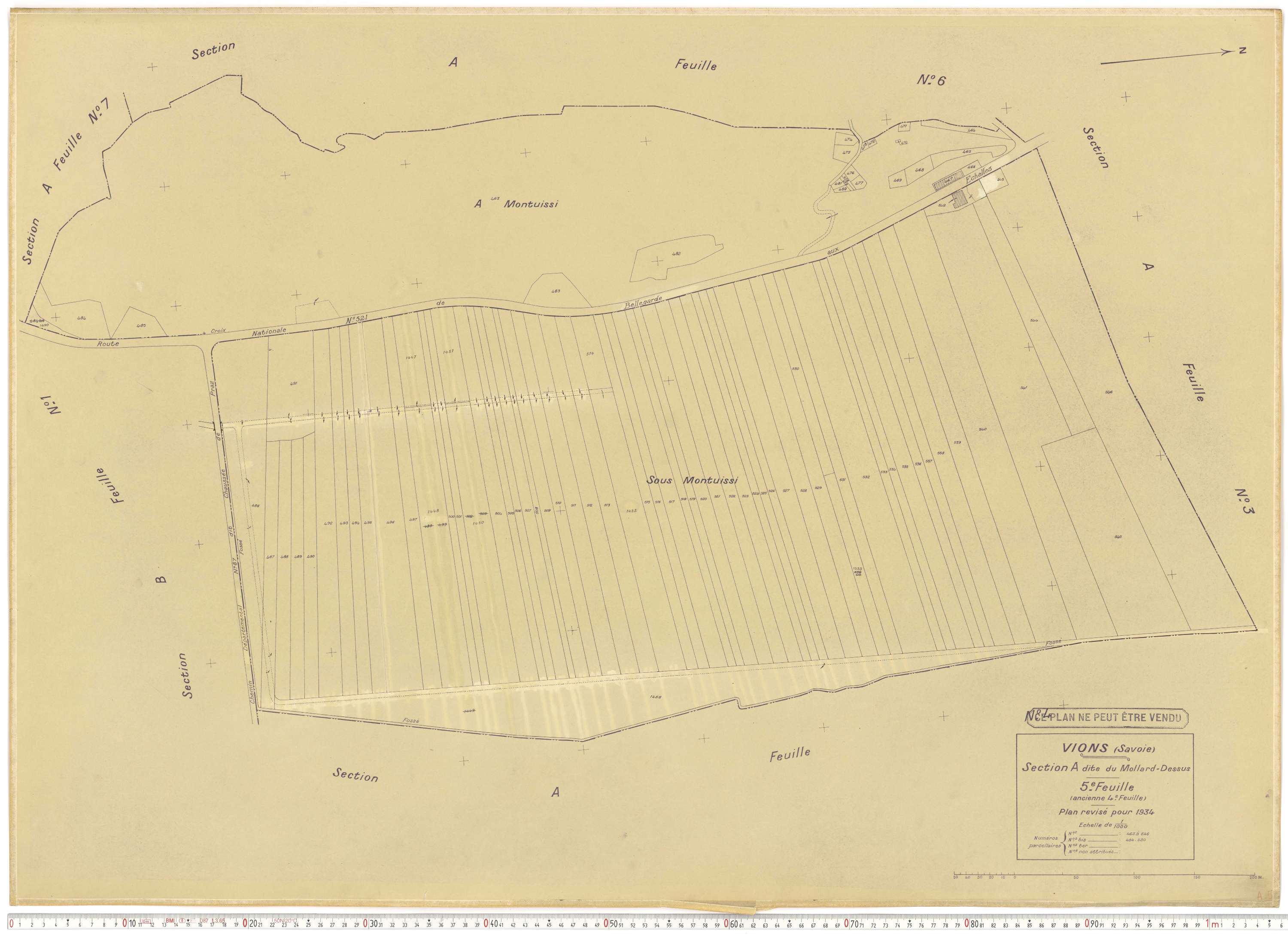 Vions - Cadastre rénové (1934).