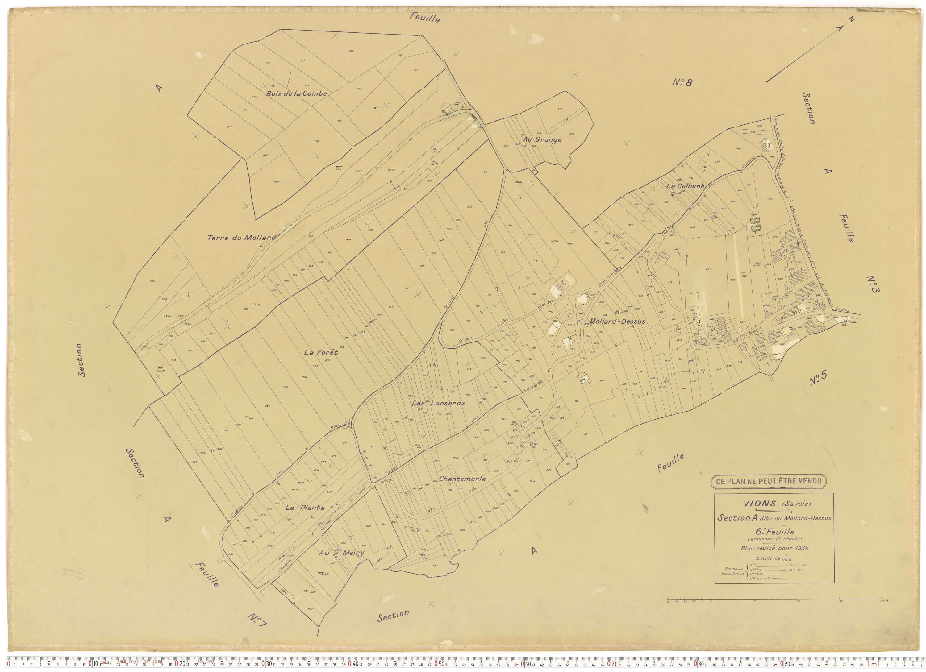 Vions - Cadastre rénové (1934).