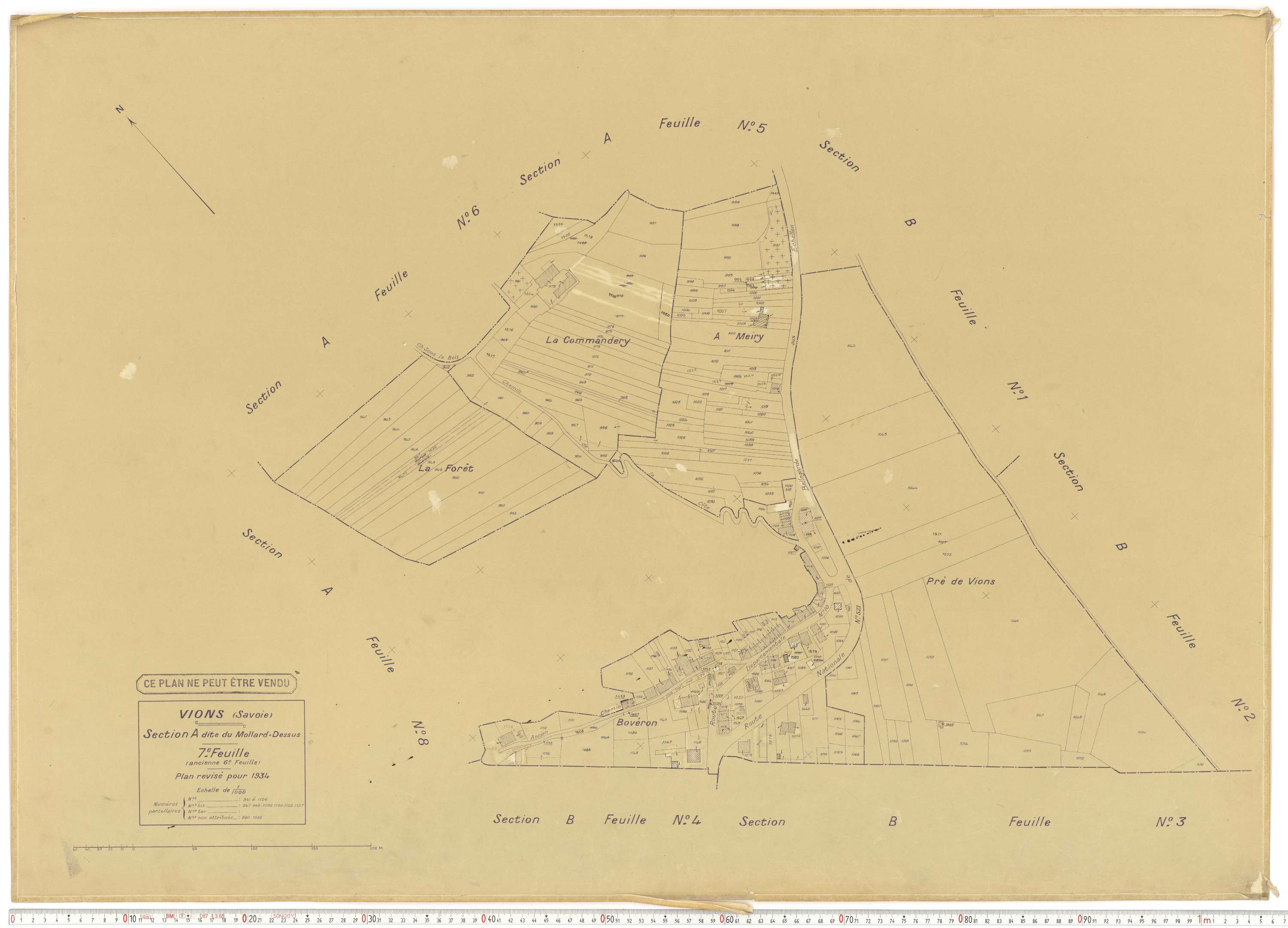 Vions - Cadastre rénové (1934).