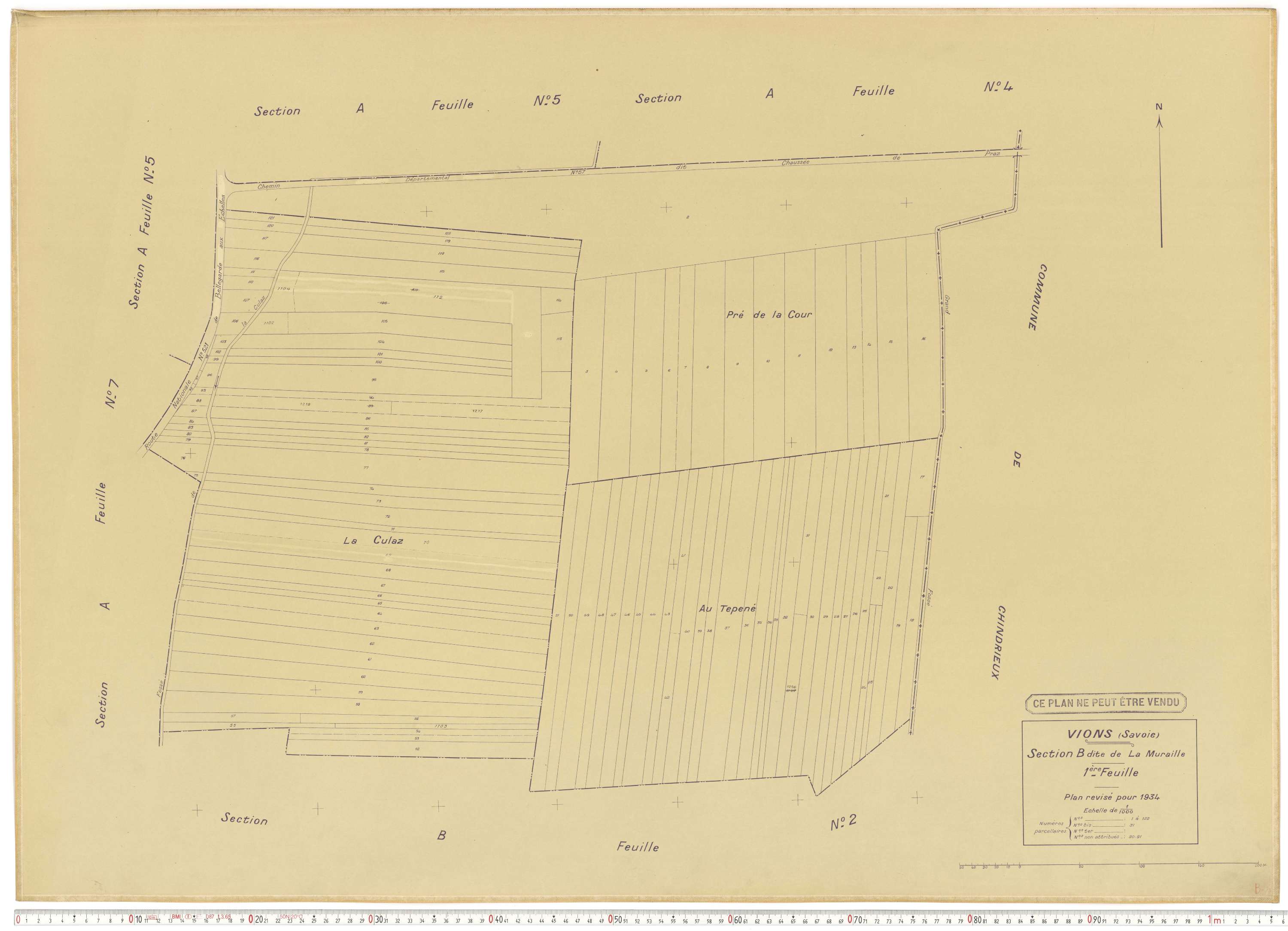 Vions - Cadastre rénové (1934).