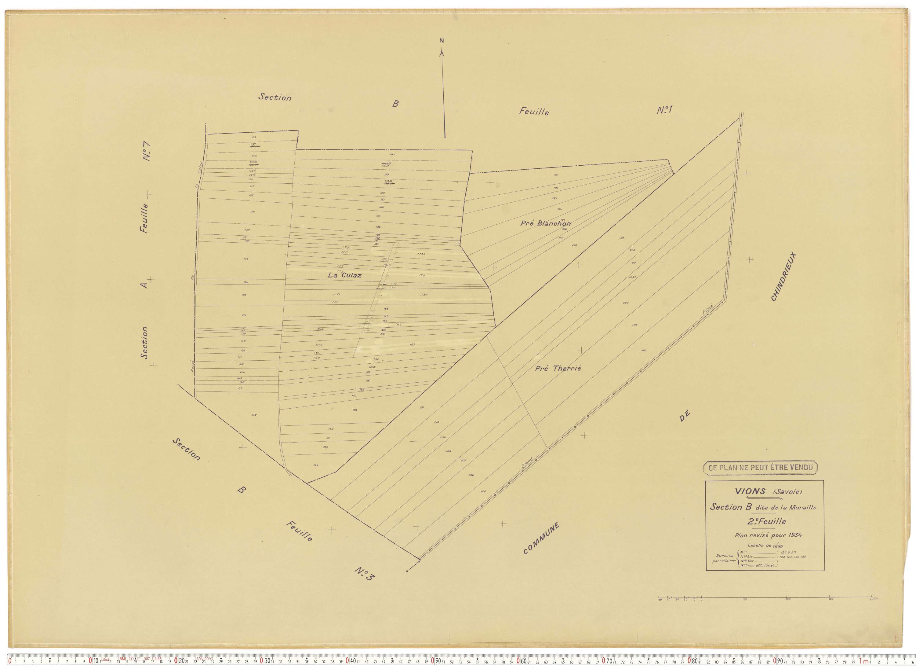 Vions - Cadastre rénové (1934).