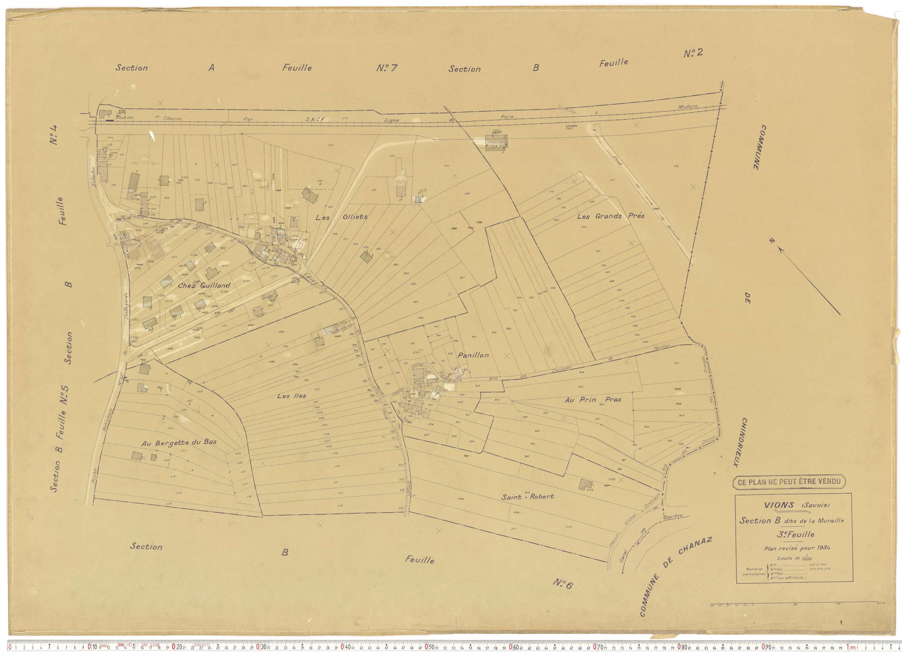 Vions - Cadastre rénové (1934).