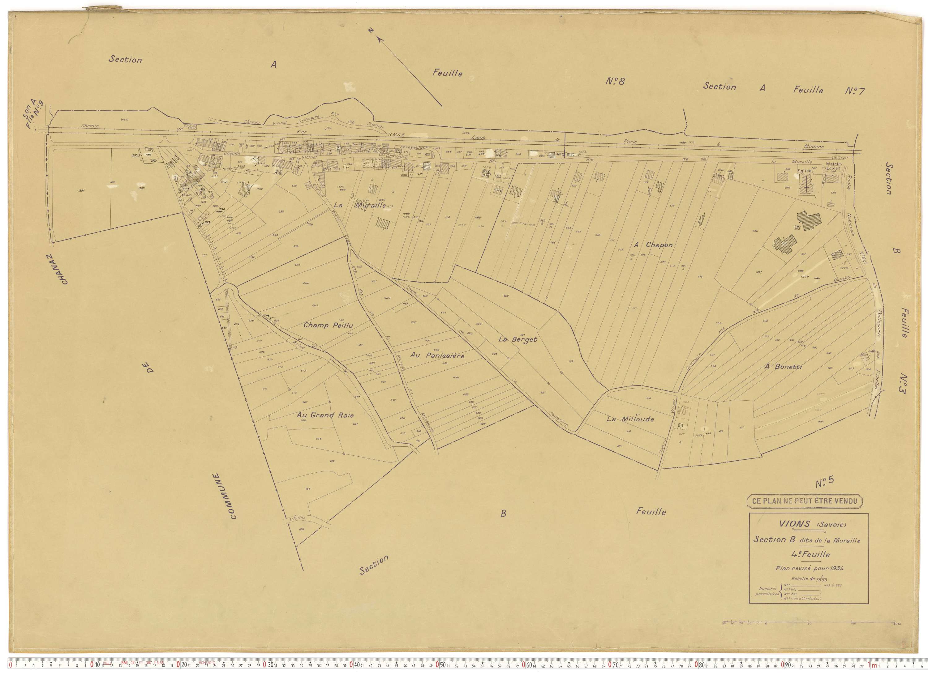 Vions - Cadastre rénové (1934).