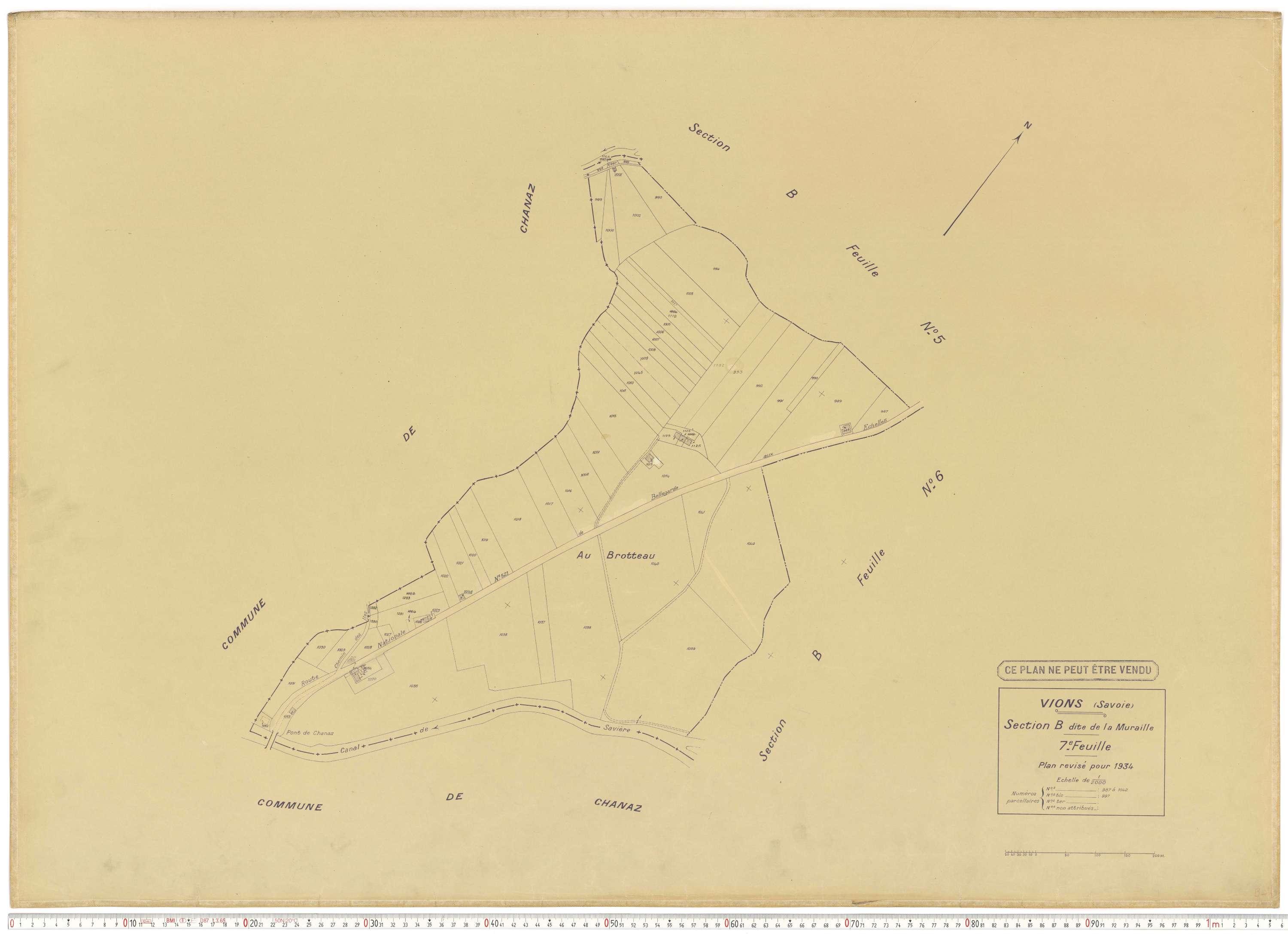 Vions - Cadastre rénové (1934).