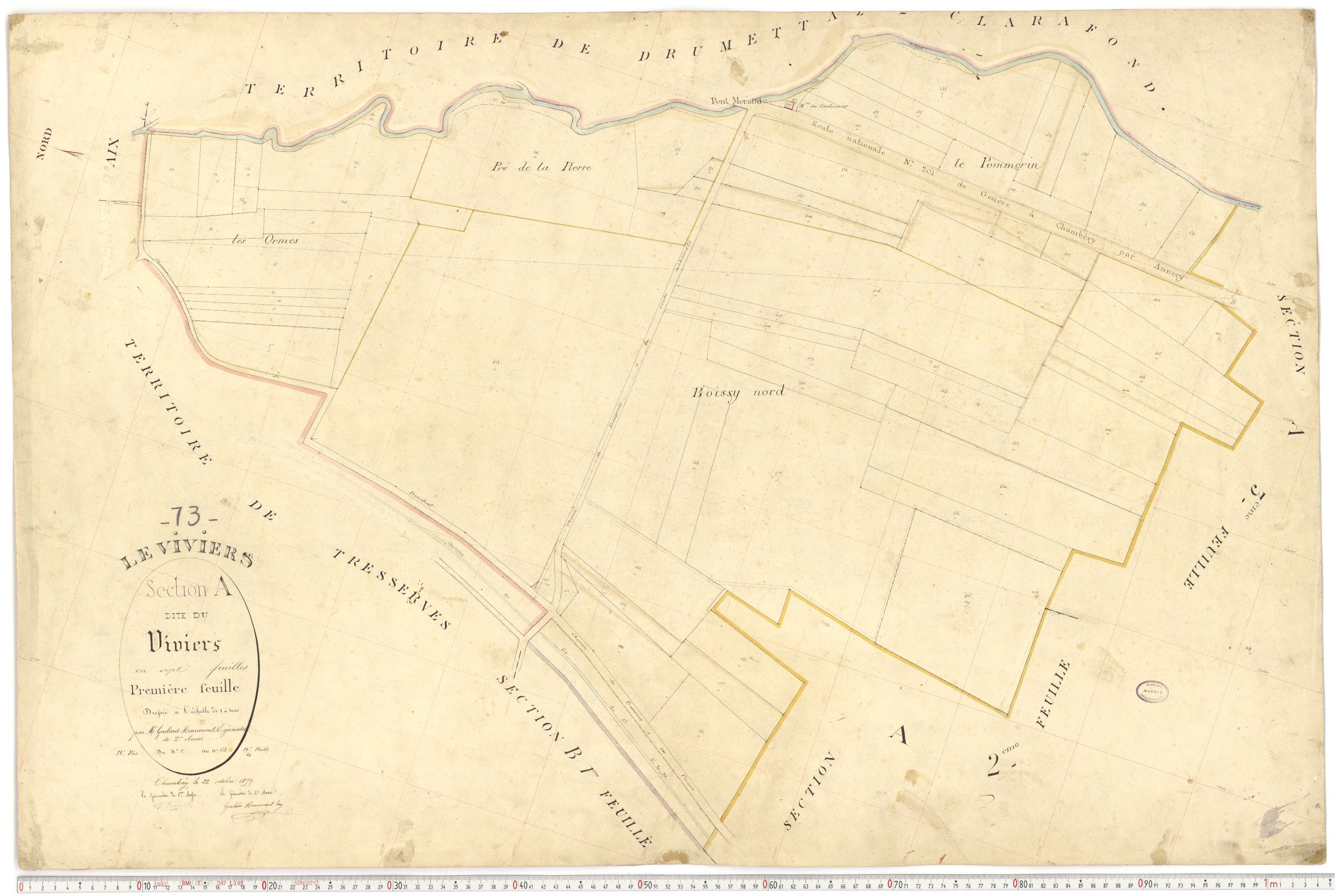 Viviers-du-Lac - Cadastre français (1880).