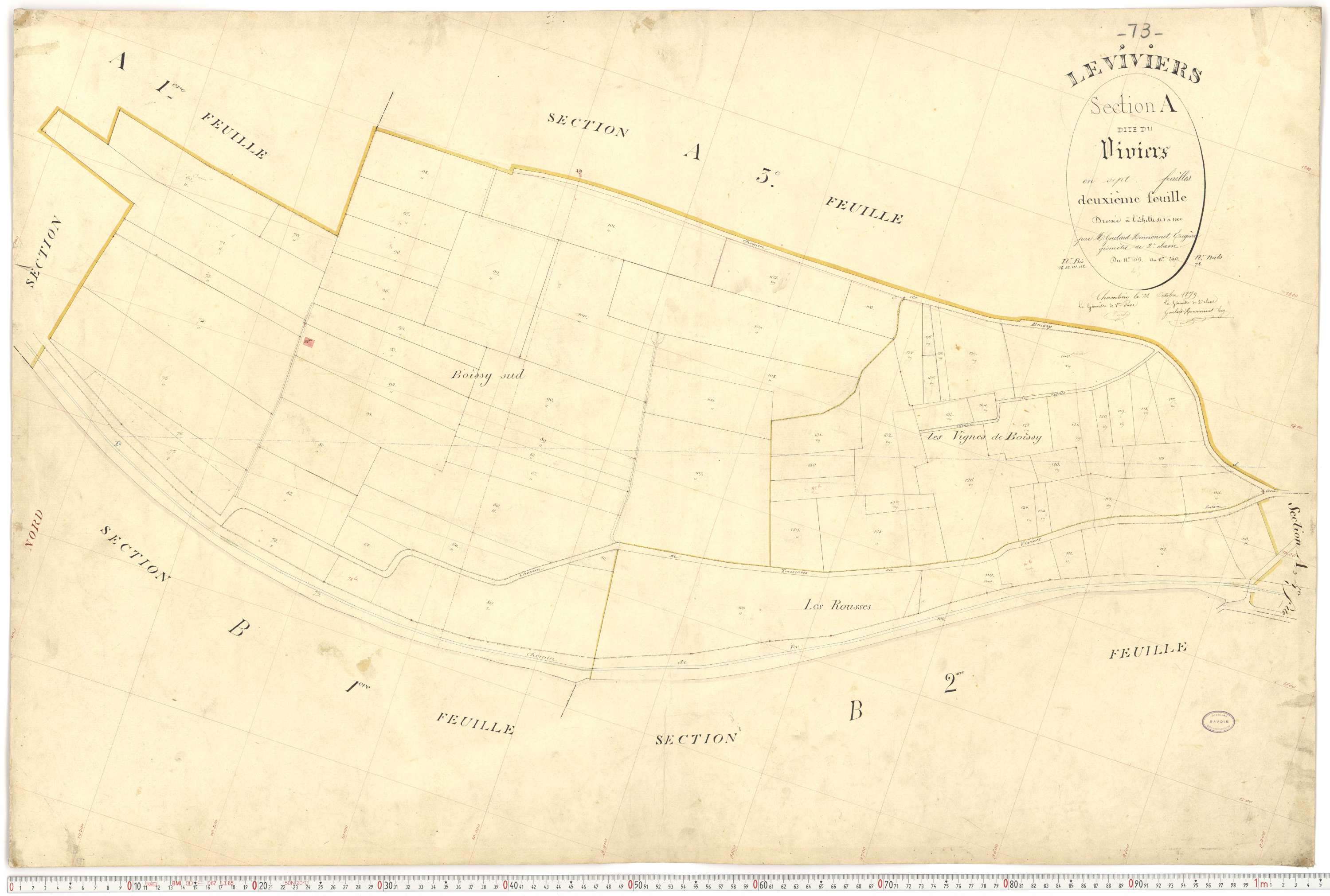 Viviers-du-Lac - Cadastre français (1880).