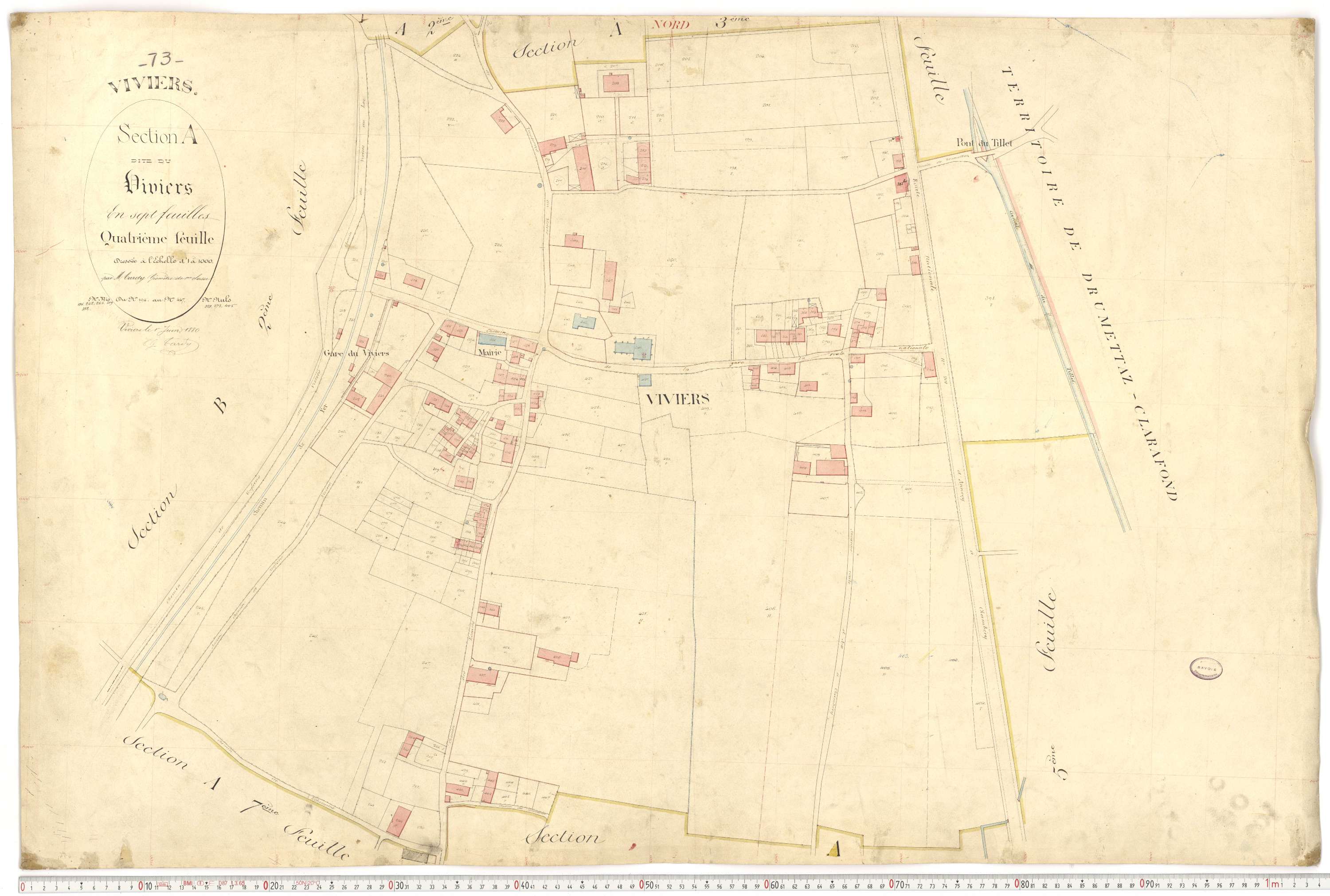 Viviers-du-Lac - Cadastre français (1880).
