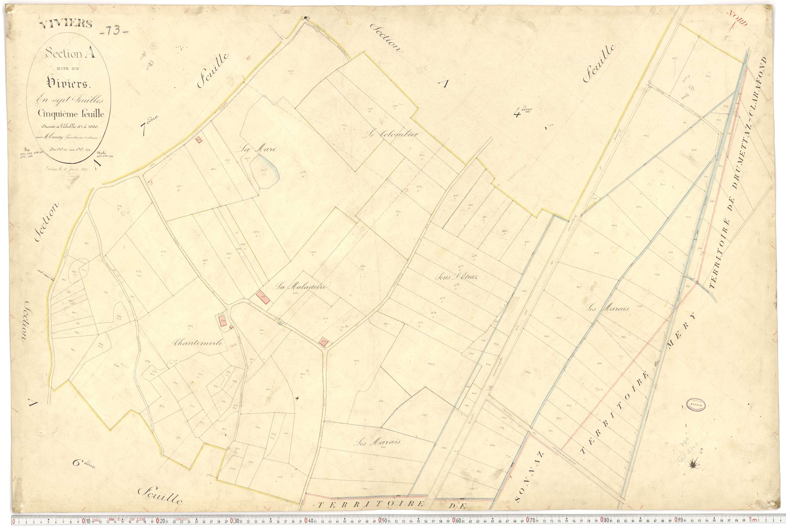 Viviers-du-Lac - Cadastre français (1880).
