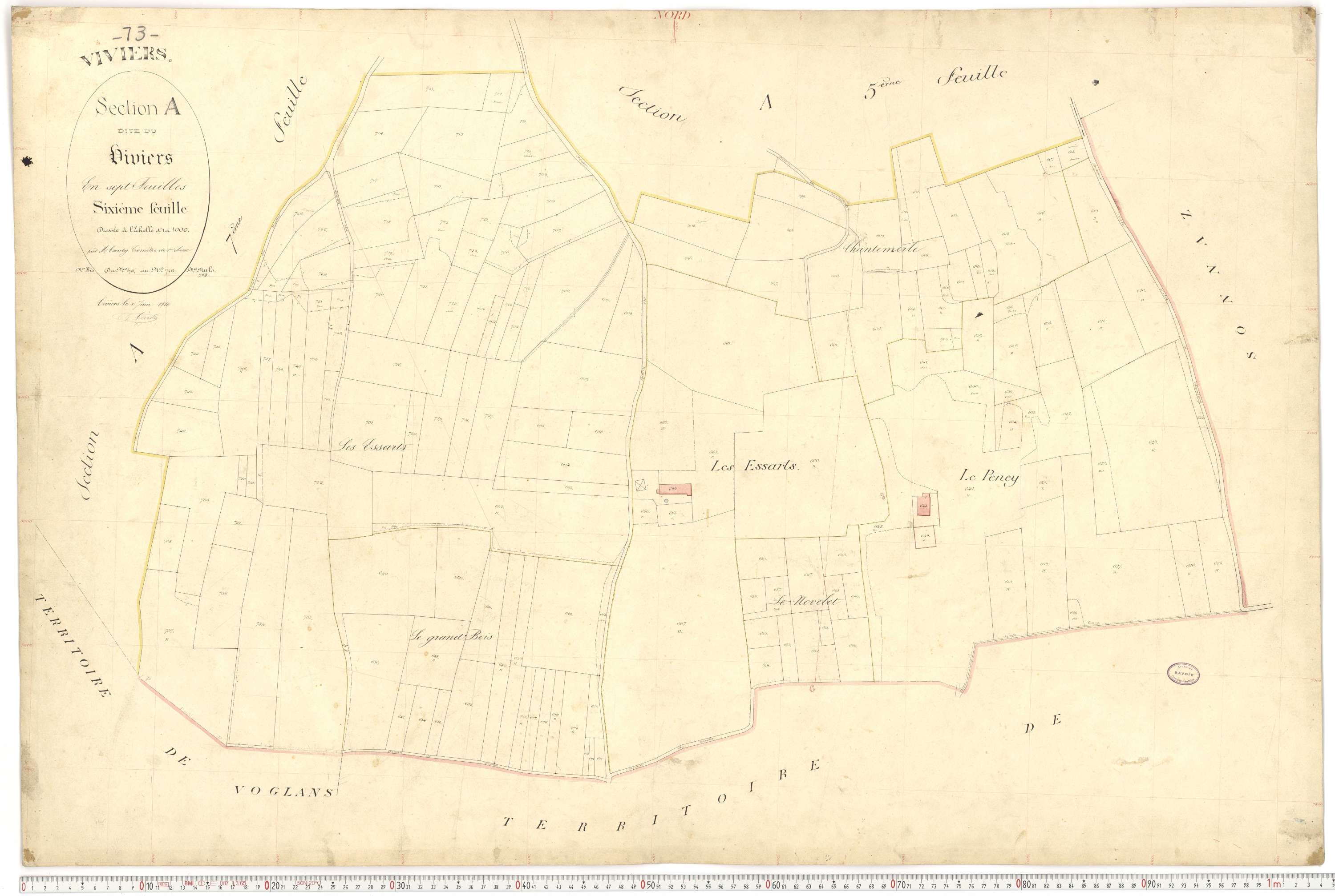 Viviers-du-Lac - Cadastre français (1880).